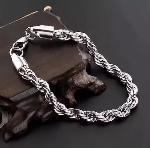 Jewelry Chain Link Braid Bracelet Punk Jewelry Style Fashion Casual Size ONE SIZE - 3 Thumbnail