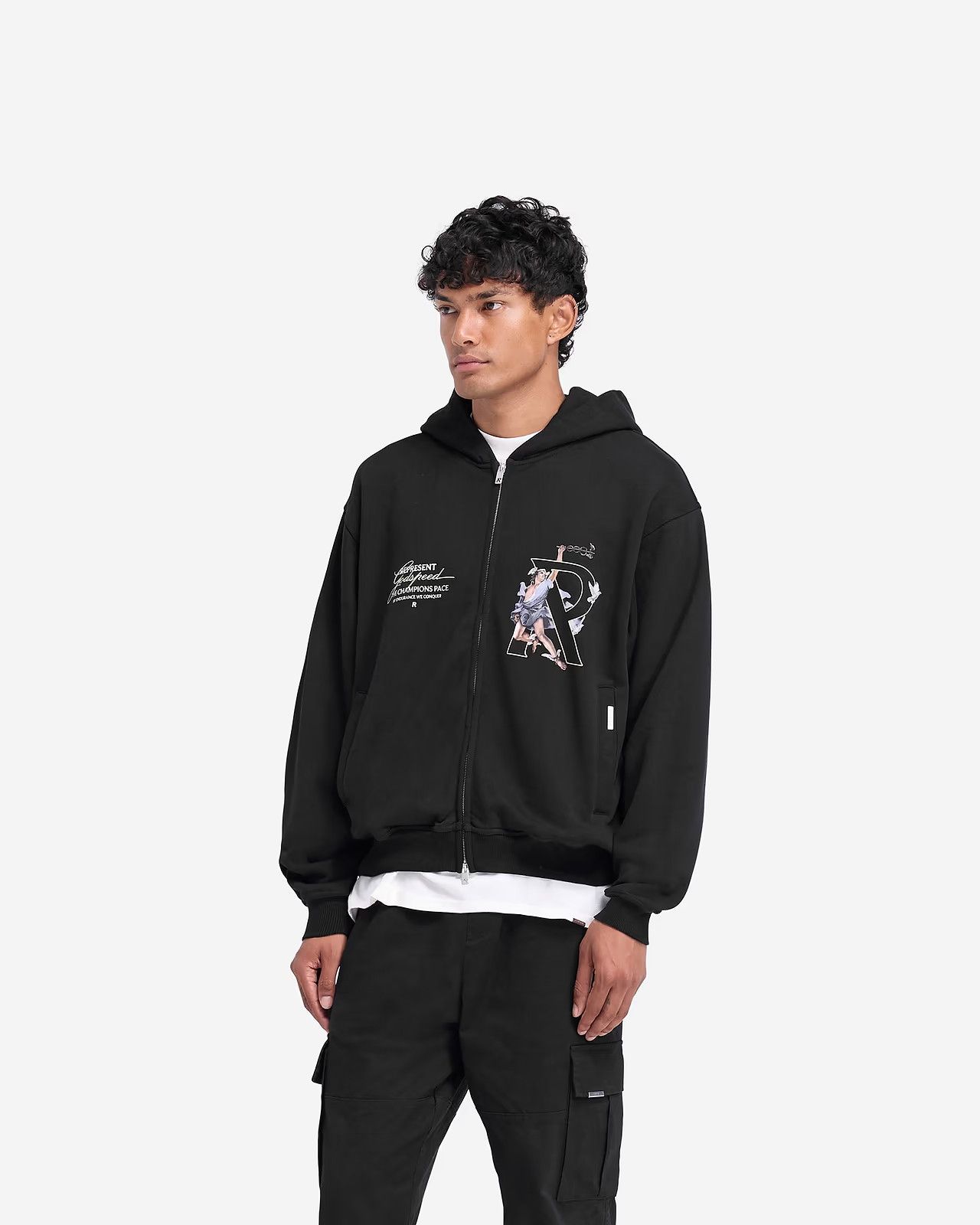 Represent Clo. o1mle1125 Hermes Zip Hoodie in Black Size US S / EU 44-46 / 1 - 4 Thumbnail
