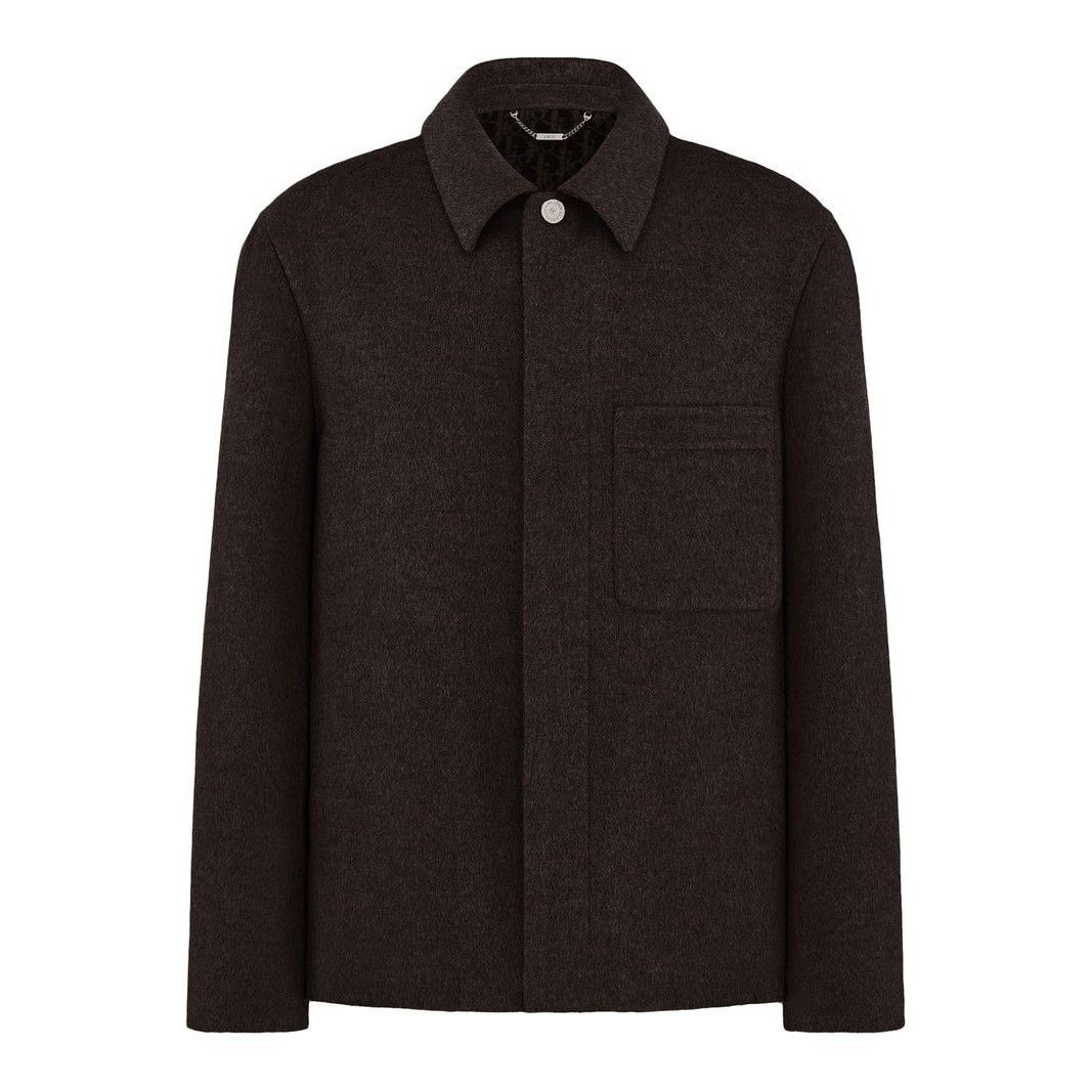 DIOR $6000 Brown Wool/Cashmere Icons Workwear Jacket New & A