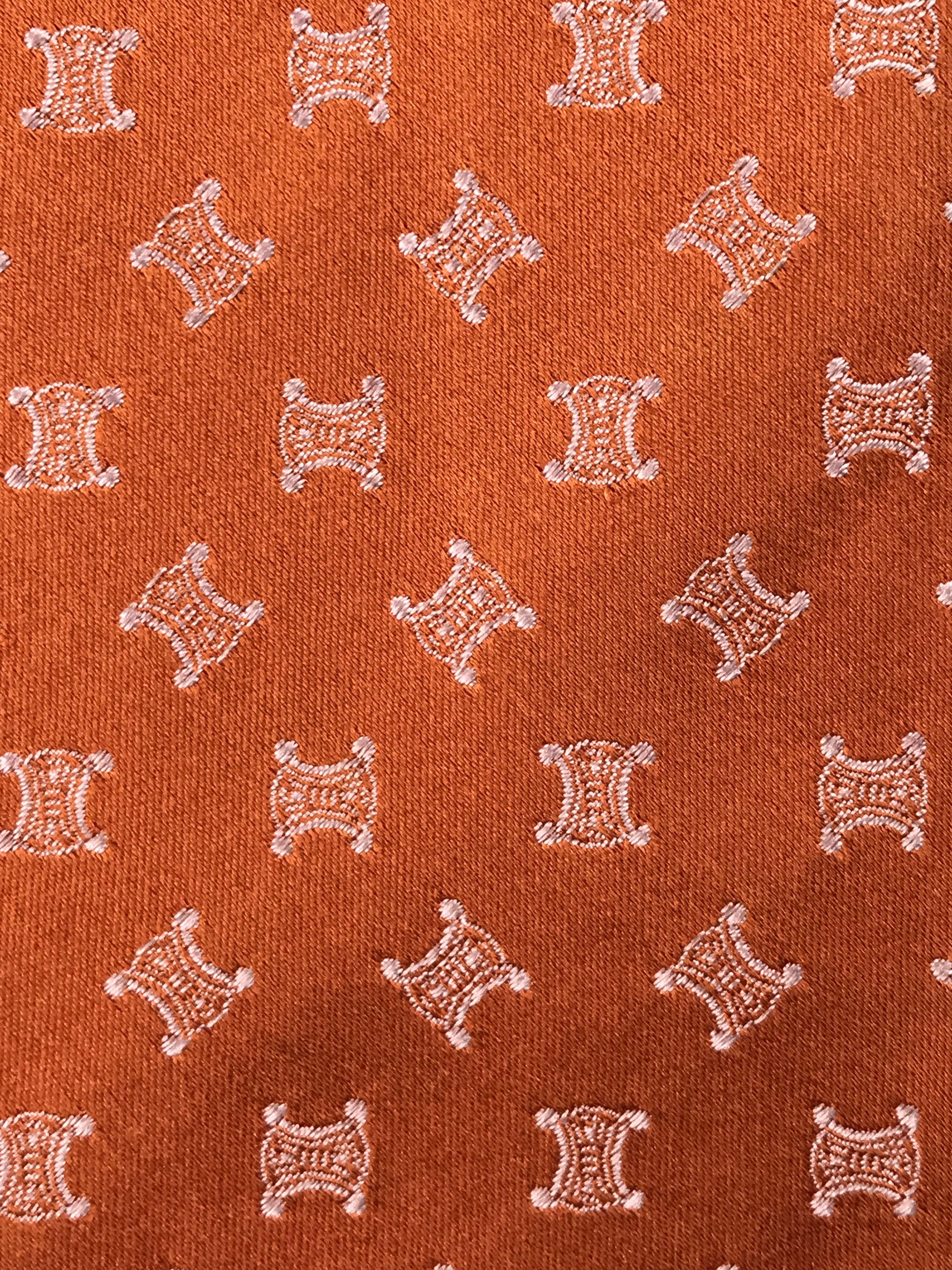 Celine Vintage Celine Monogram Silk Necktie Size ONE SIZE - 5 Thumbnail