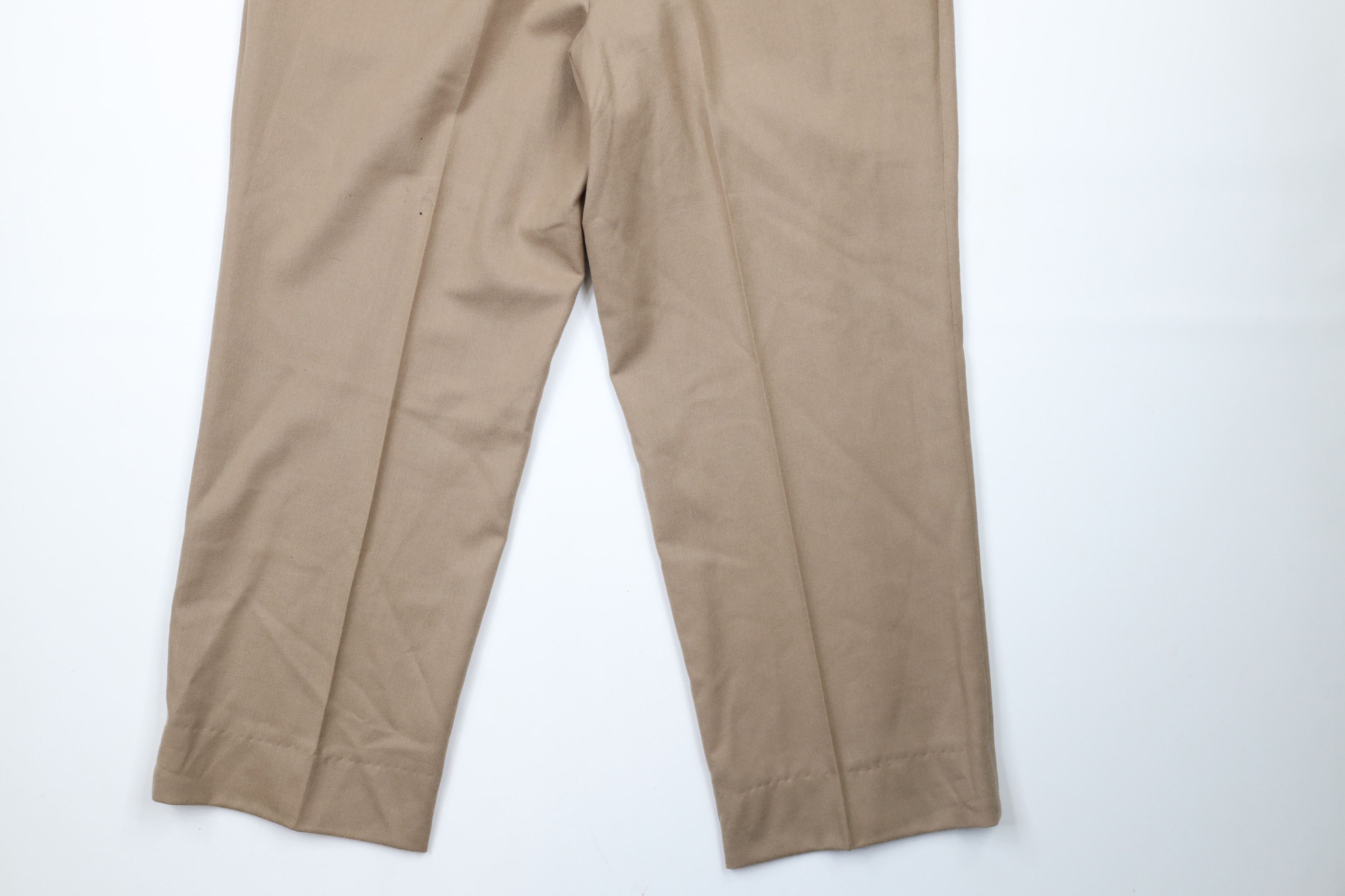 Vintage Vintage 90s Streetwear Wool Pleated Wide Leg Chino Pants USA Size US 36 / EU 52 - 11 Thumbnail