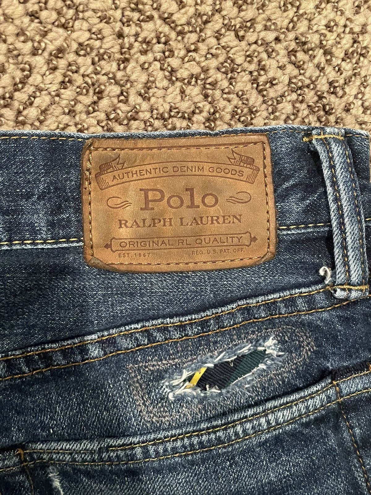 Polo Ralph Lauren × Vintage Polo Ralph Lauren Varick Slim Straight Academy Vintage Jeans Size US 30 / EU 46 - 6 Thumbnail