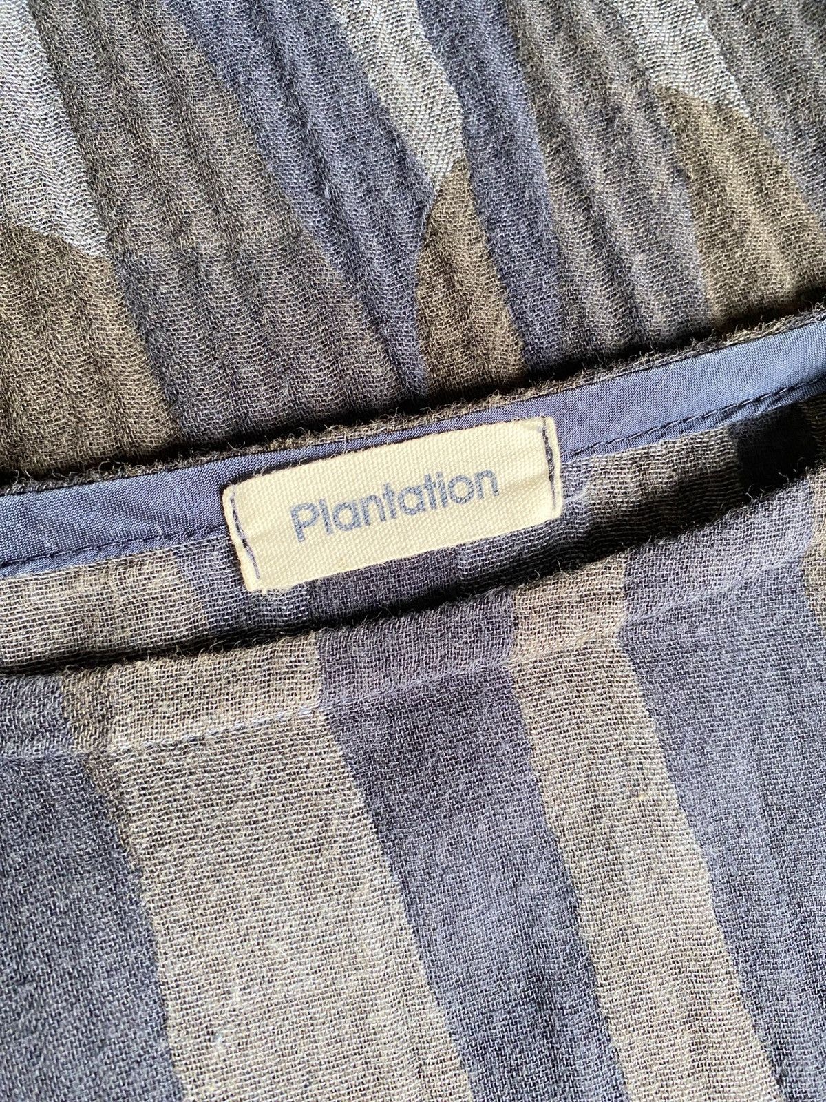 Playstation Plantation Blue Striped Asymmetrical Top Size L / US 10 / IT 46 - 3 Thumbnail