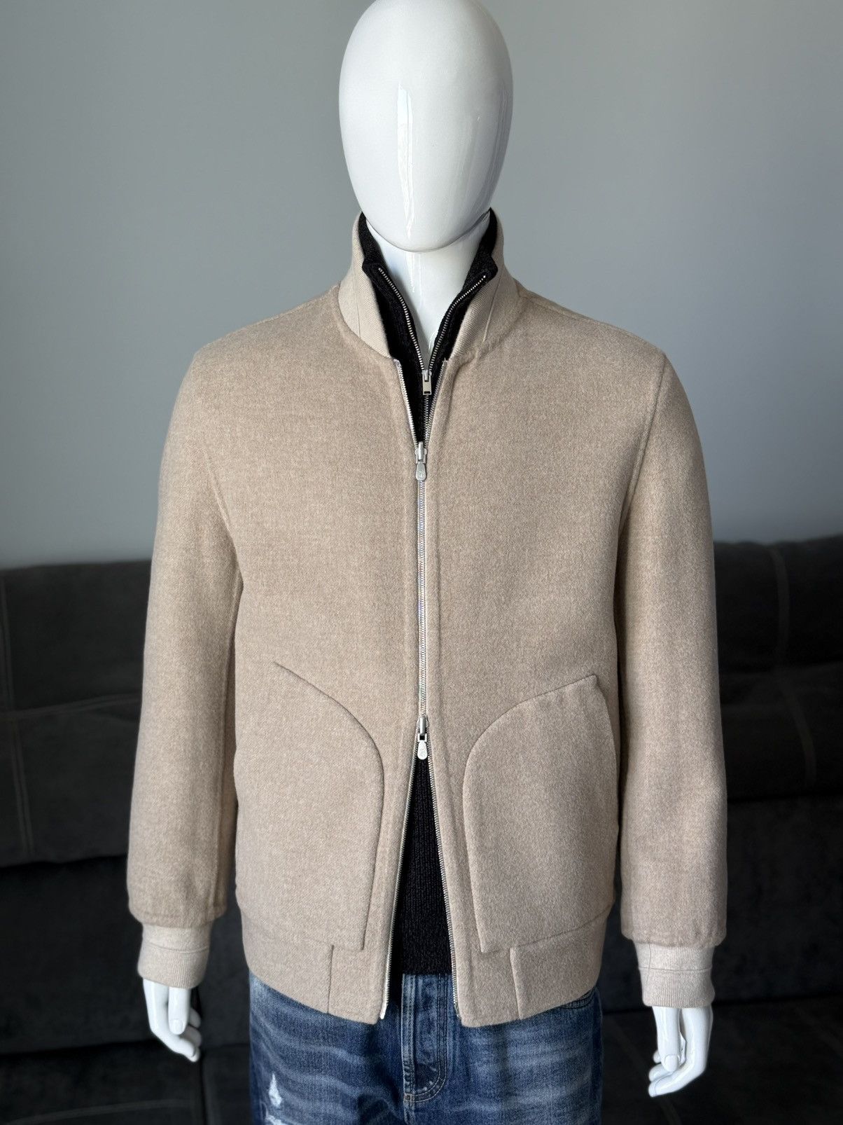 Brunello Cucinelli Brunello Cucinelli Reversible Bomber Jacket Cashmere Plaid Size US L / EU 52-54 / 3 - 8 Thumbnail