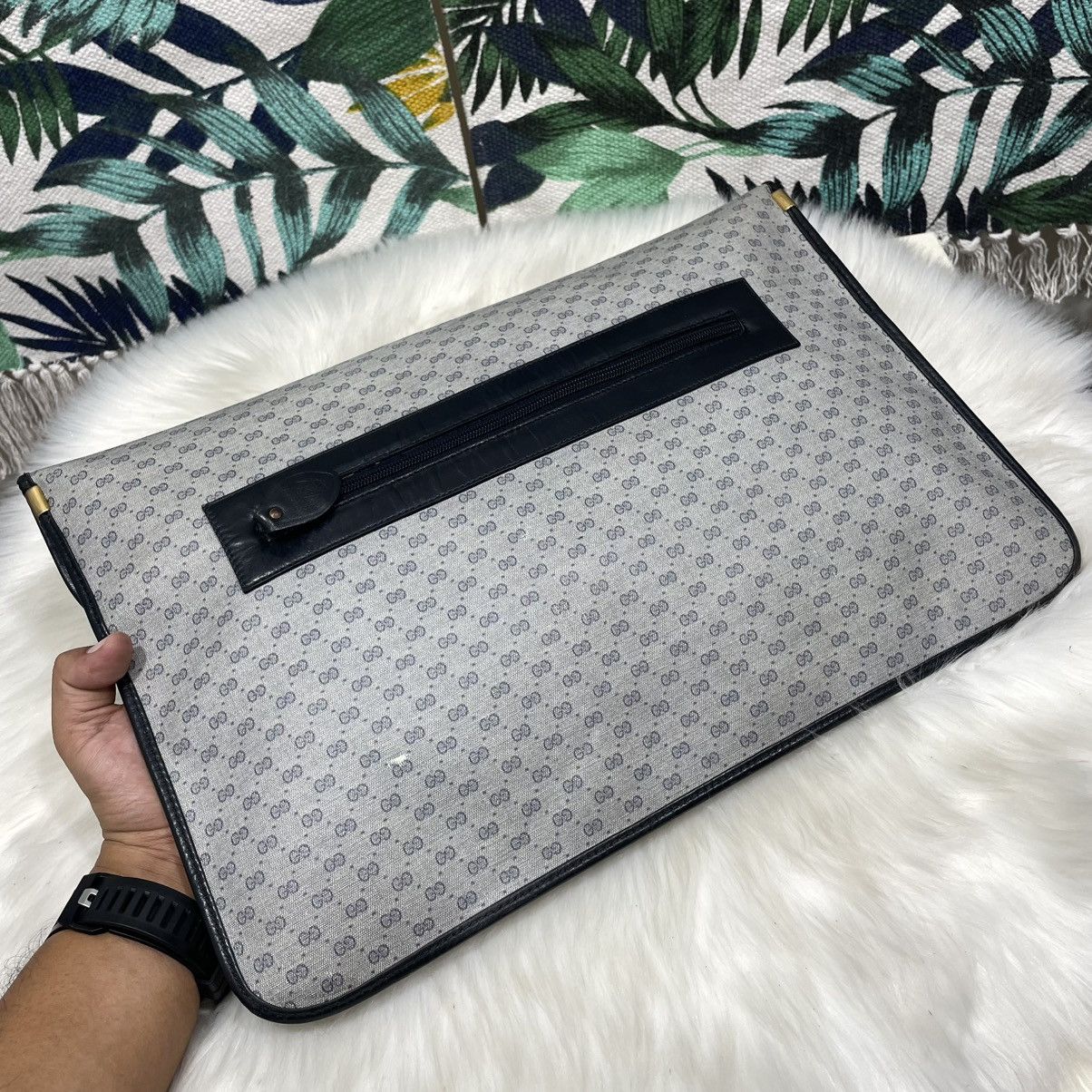 Gucci Authentic Vtg. GUCCI Large Portfolio Clutch Bag Size ONE SIZE - 10 Thumbnail