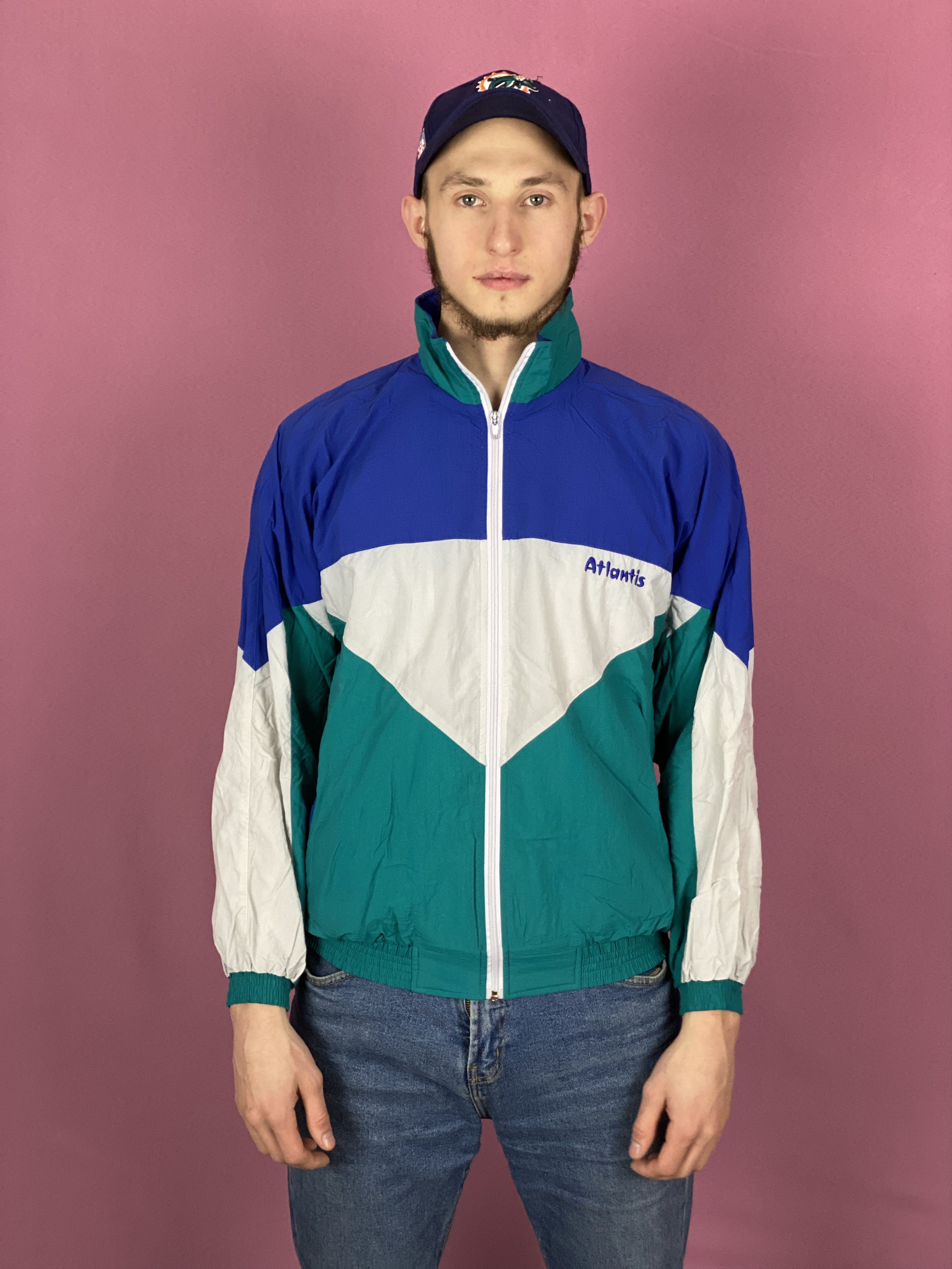 Vintage 90s Cats Vintage Men's Windbreaker Jacket - M Size US M / EU 48-50 / 2 - 1 Thumbnail