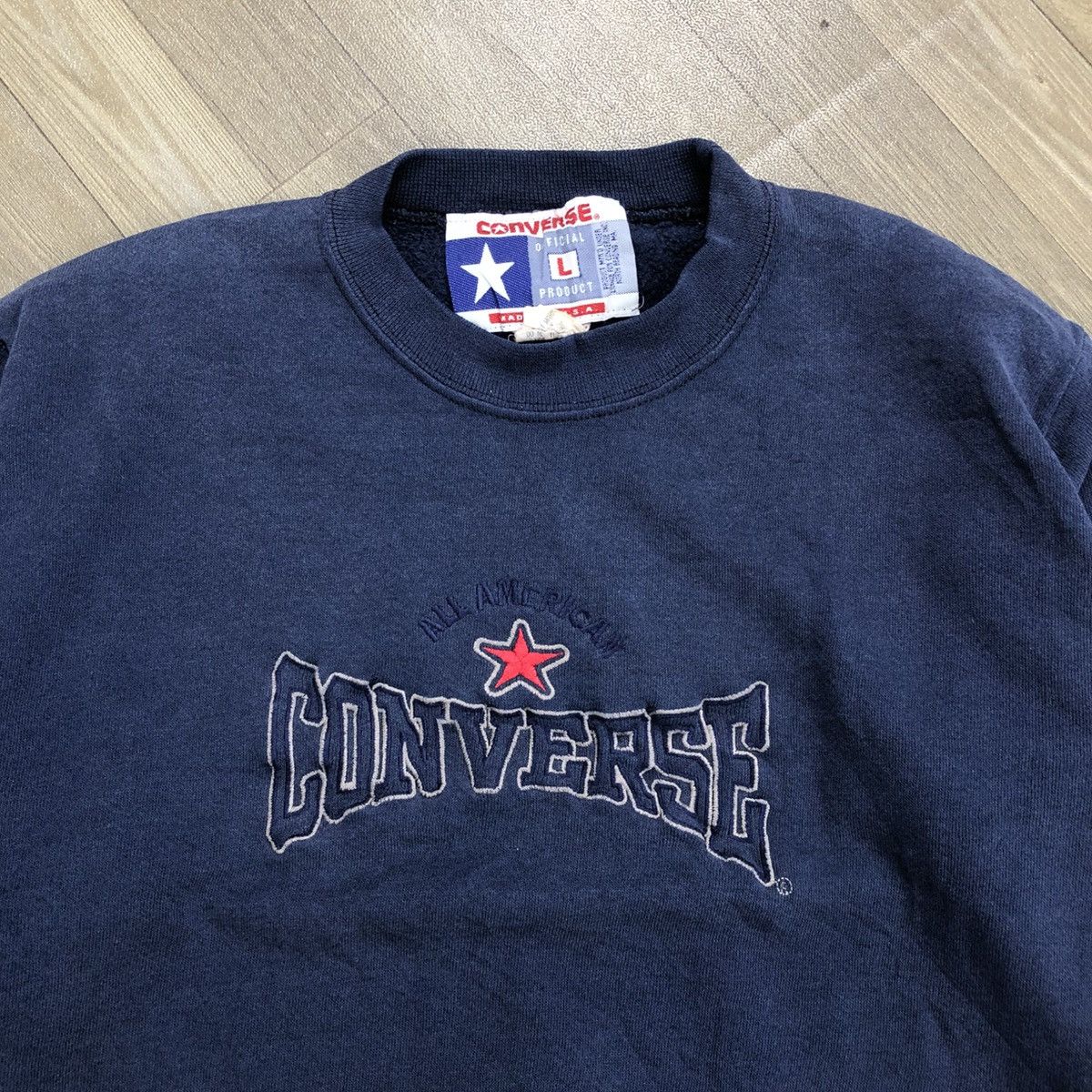 Converse × Vintage Rare Vintage Converse All American Made in USA Sweatshirt Size US XXS / EU 40 - 2 Thumbnail