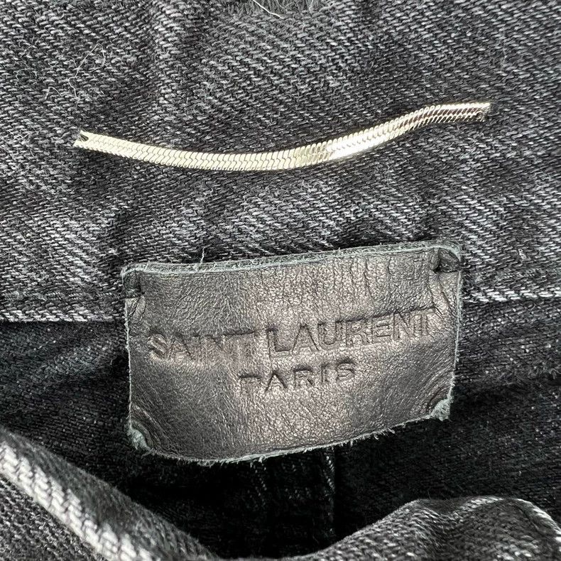 Saint Laurent Paris Saint Laurent ParisD18 Smoky Black Water Ripple Wash Jeans Size US 27 - 6 Thumbnail