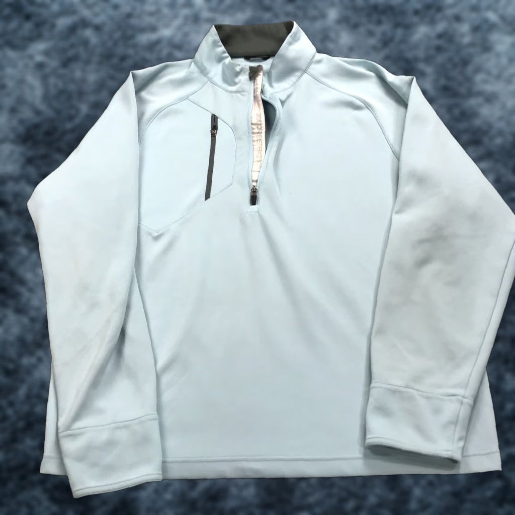 Vintage Zero Restriction Z500 Golf Jacket Mens Large Light Blue 1/4 Zip Tour Shirt Size US L / EU 52-54 / 3 - 1 Thumbnail