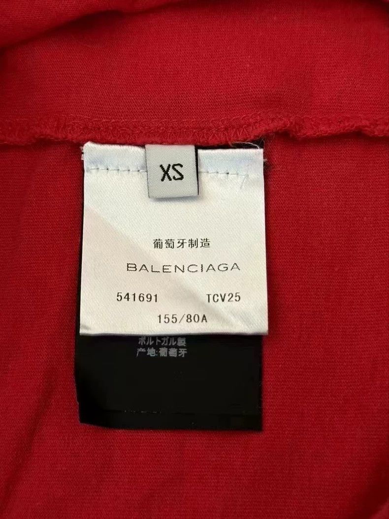 Balenciaga Balenciaga Red Short Sleeve TShirt-2505 Size US XS / EU 42 / 0 - 3 Thumbnail
