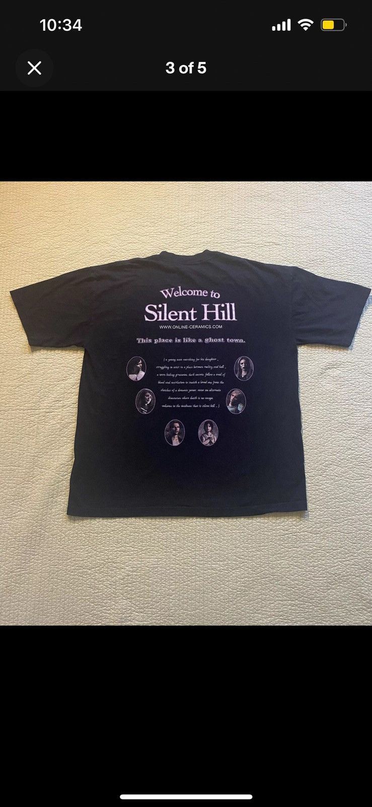 Online Ceramics XL - Silent Hill 2 Online Ceramics Black Welcome Tee t Shirt Size US XL / EU 56 / 4 - 3 Thumbnail
