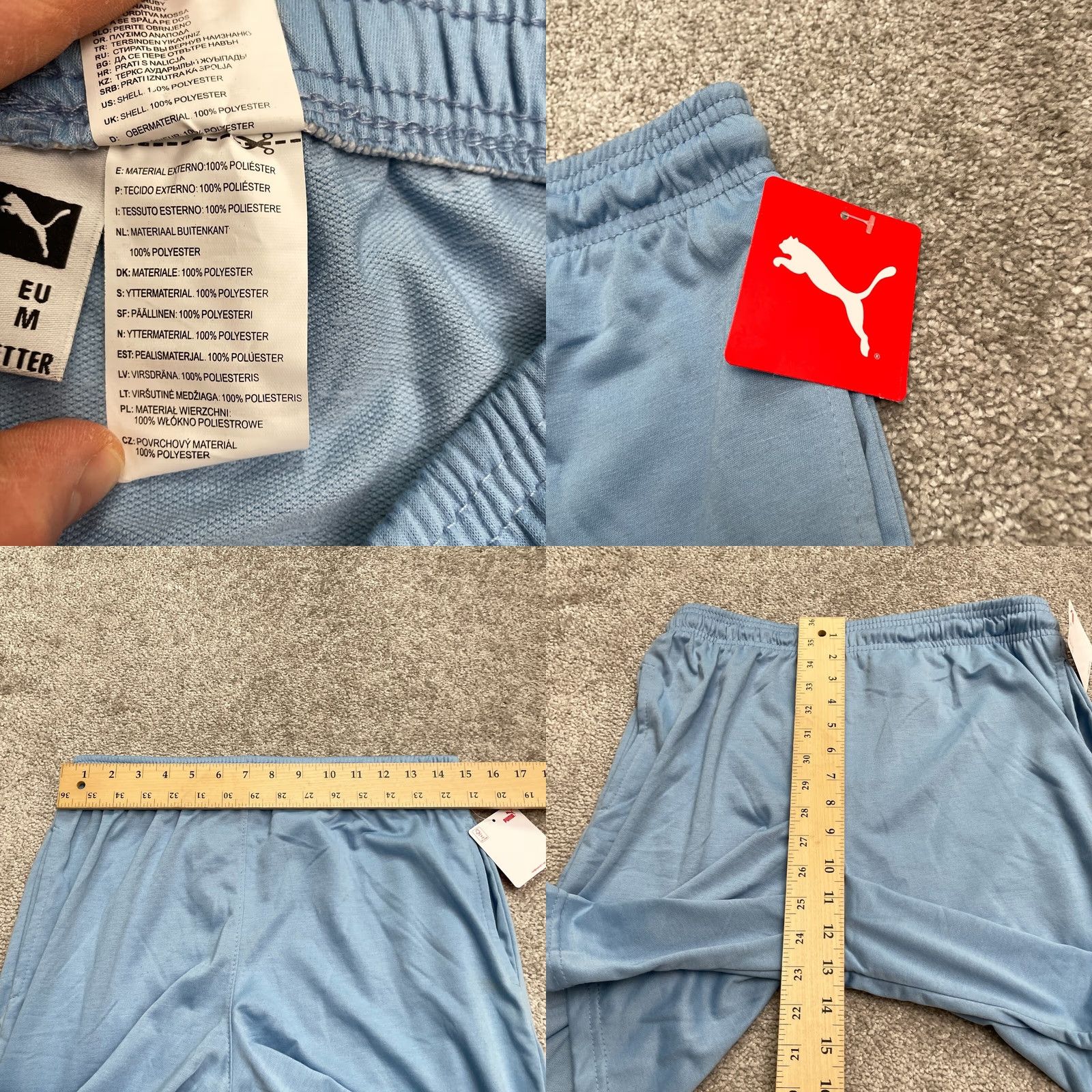 Puma Puma Active Sweat Shorts Mens M Blue Elastic Waist Pockets Athletic New Regular Fit Basketball Outdoor Sports shoes? Size US 31 - 8 Thumbnail