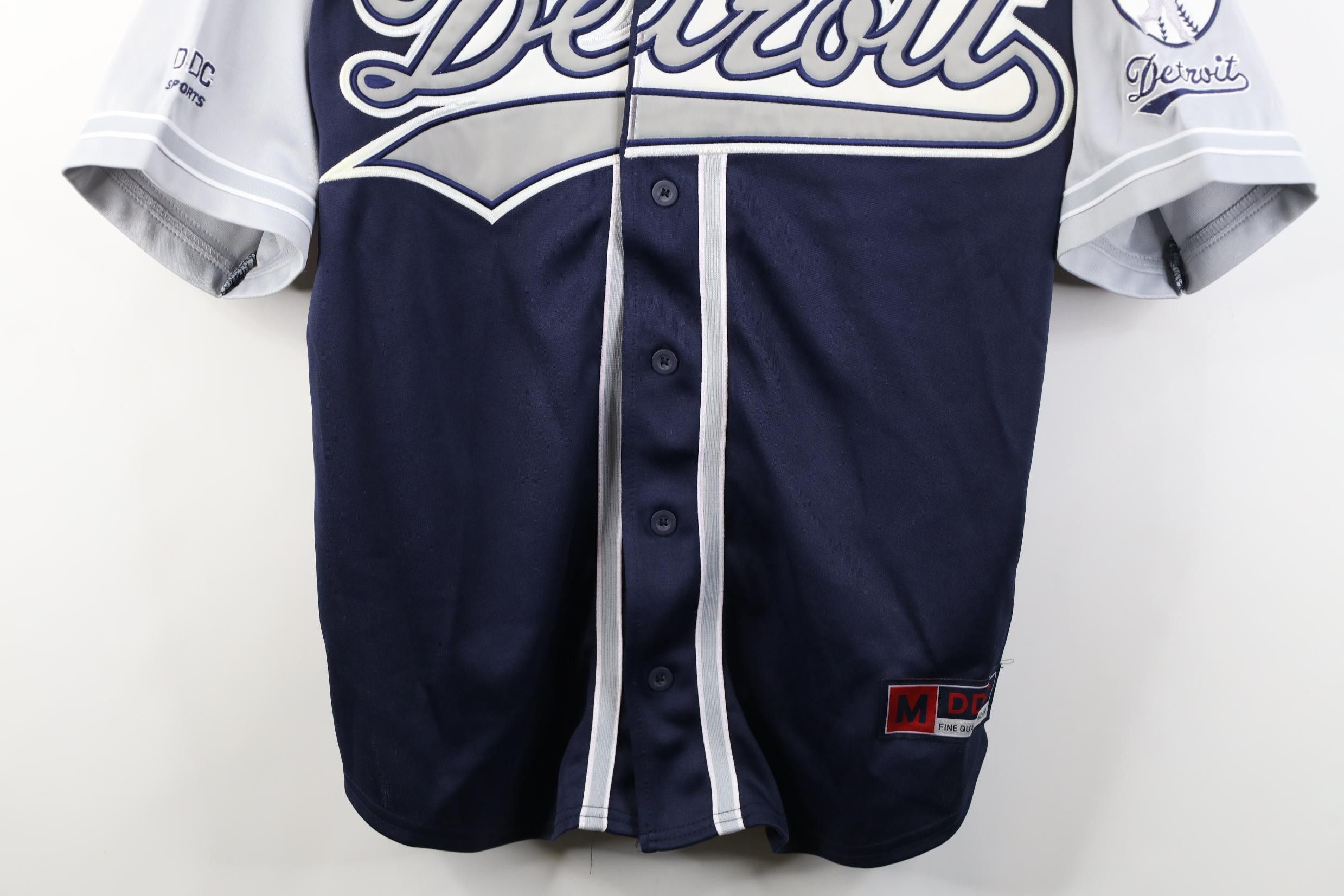 Vintage Deadstock Vintage 90s Y2K Tigers Baseball Jersey Navy Size US M / EU 48-50 / 2 - 3 Thumbnail