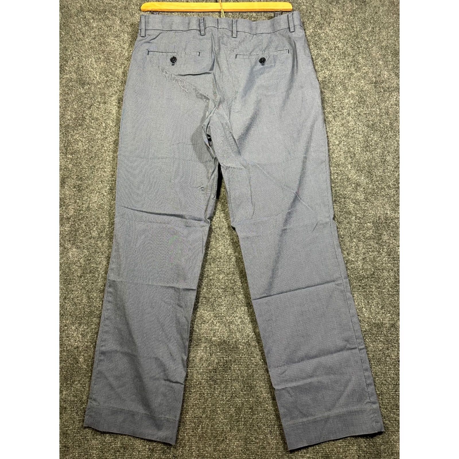 Banana Republic Banana Republic Mens 34 Slim Fit Dress Pants Blue Flat Straight Pockets Size US 34 / EU 50 - 6 Thumbnail