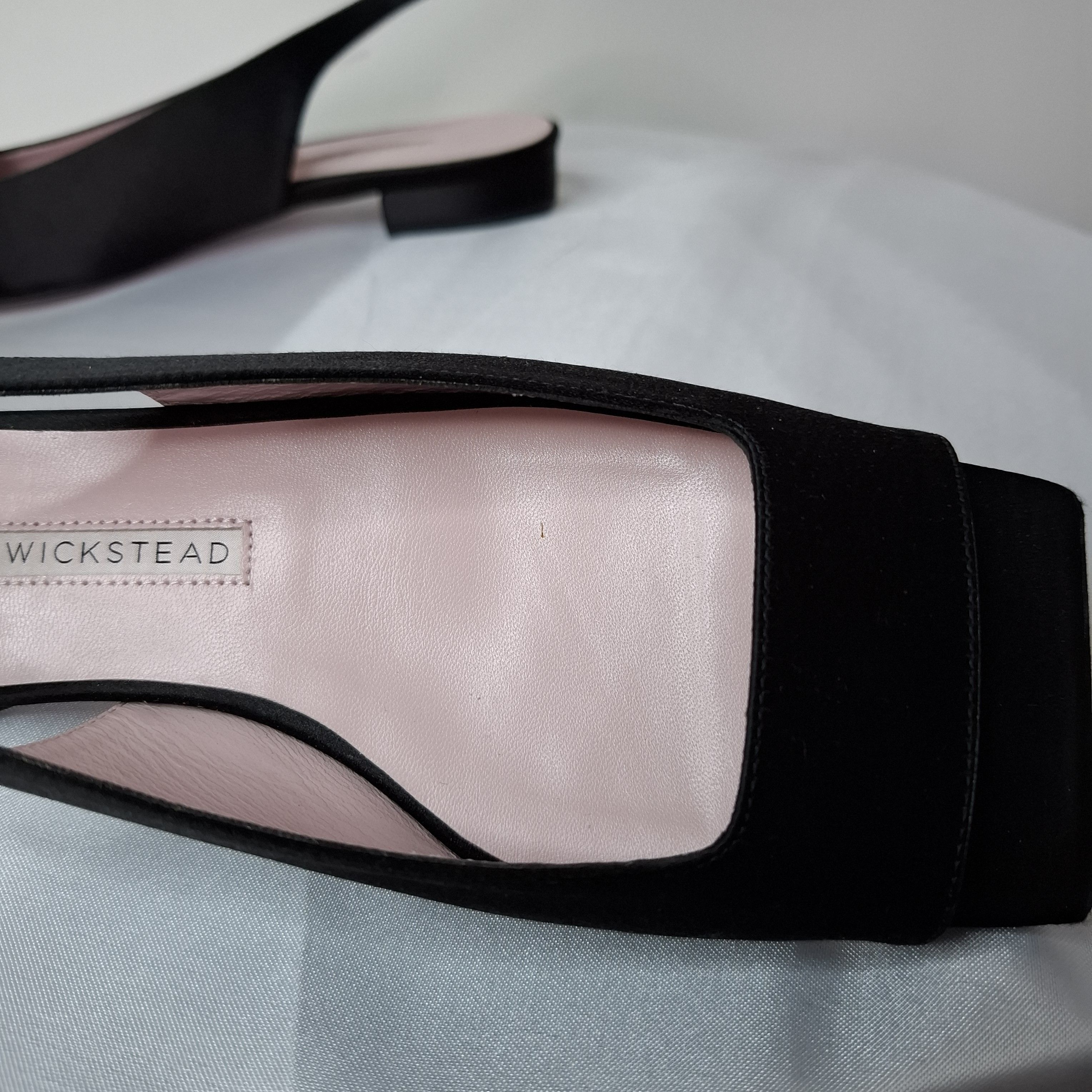 Emilia Wickstead Emilia Wickstead Sabine Open Toe Black Slingback Flats Size US 5.5 / IT 35.5 - 6 Thumbnail