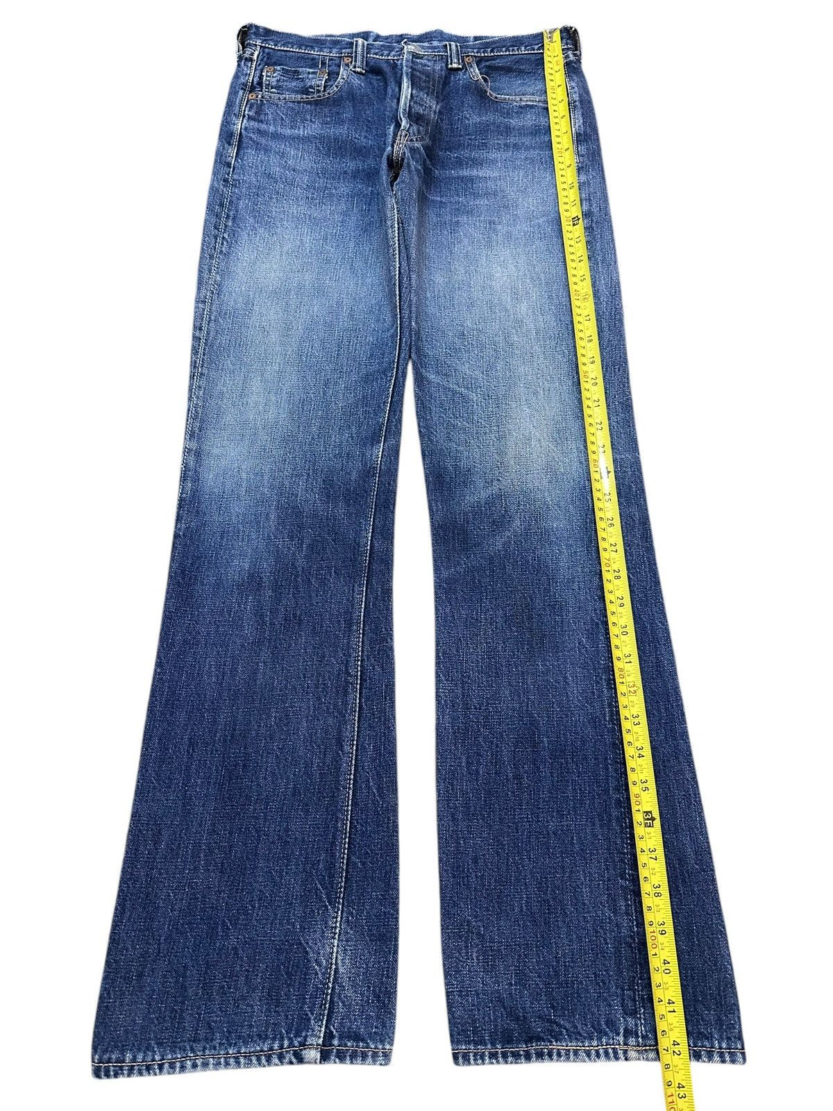 Full Count & Co. Vintage Japan Full Count Blue Faded Wash Wide Leg Jeans Size US 30 / EU 46 - 12 Thumbnail