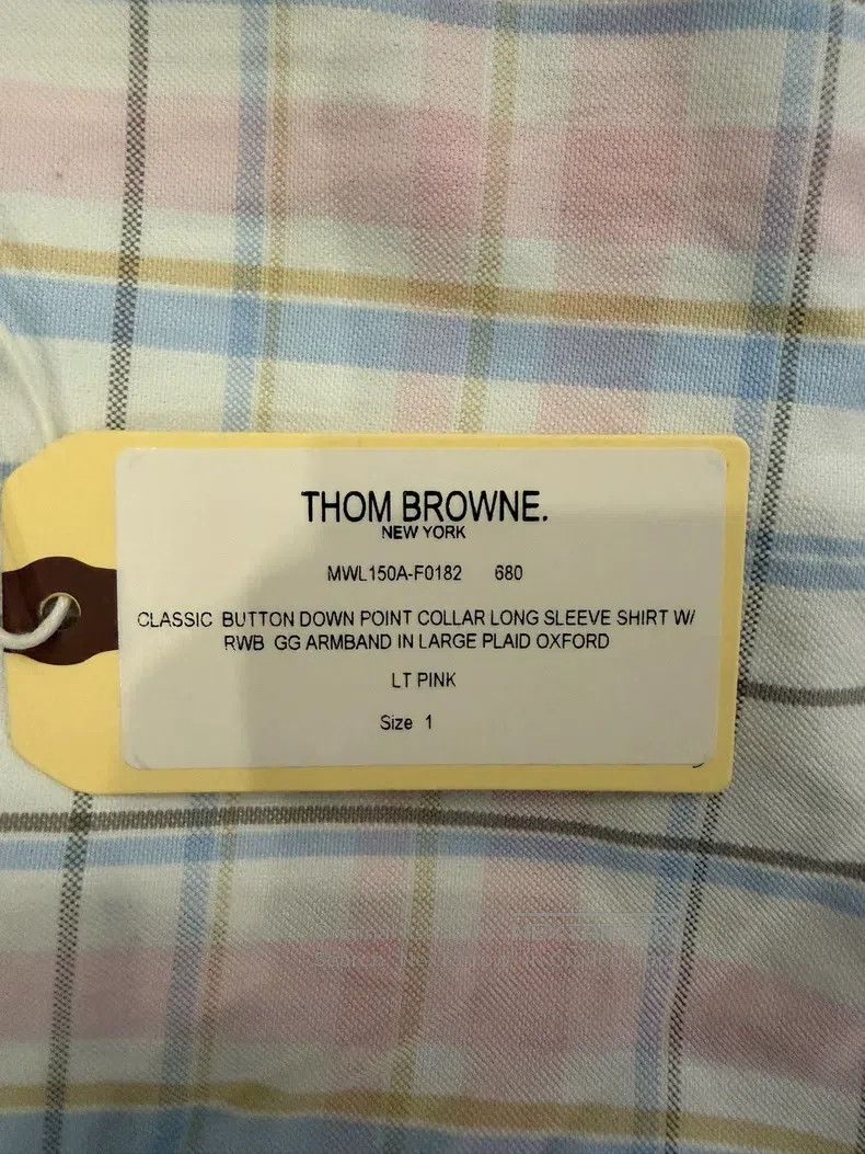 Thom Browne Thom Browne Pink shirt with single button Size US S / EU 44-46 / 1 - 6 Thumbnail