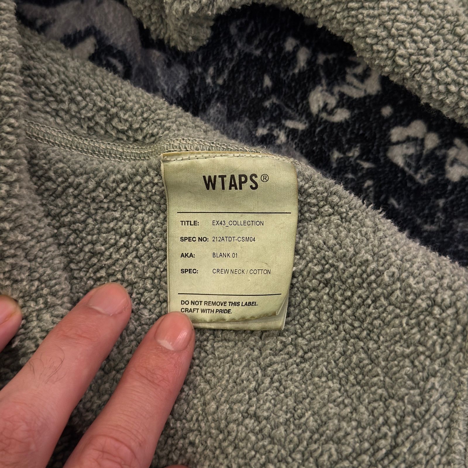 Wtaps WTAPS Sweatshirt Green 3(Approx. M) 2200509871073 Size US M / EU 48-50 / 2 - 11 Thumbnail