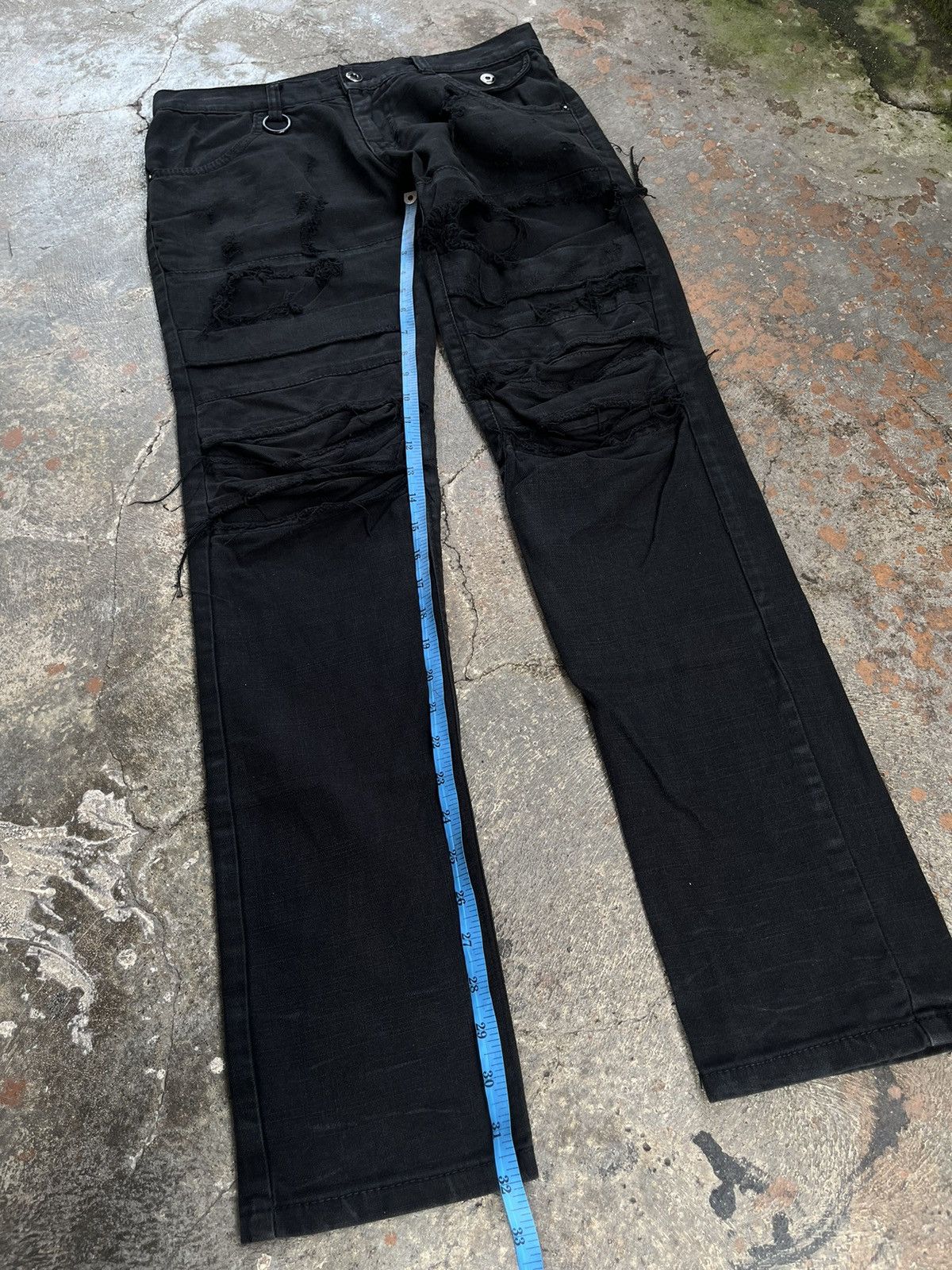 Hysteric Glamour GLAMOUR JAPANESE DISTRESSED DENIM BLACK BIKERS PANTS PUNK Size US 32 / EU 48 - 17 Thumbnail