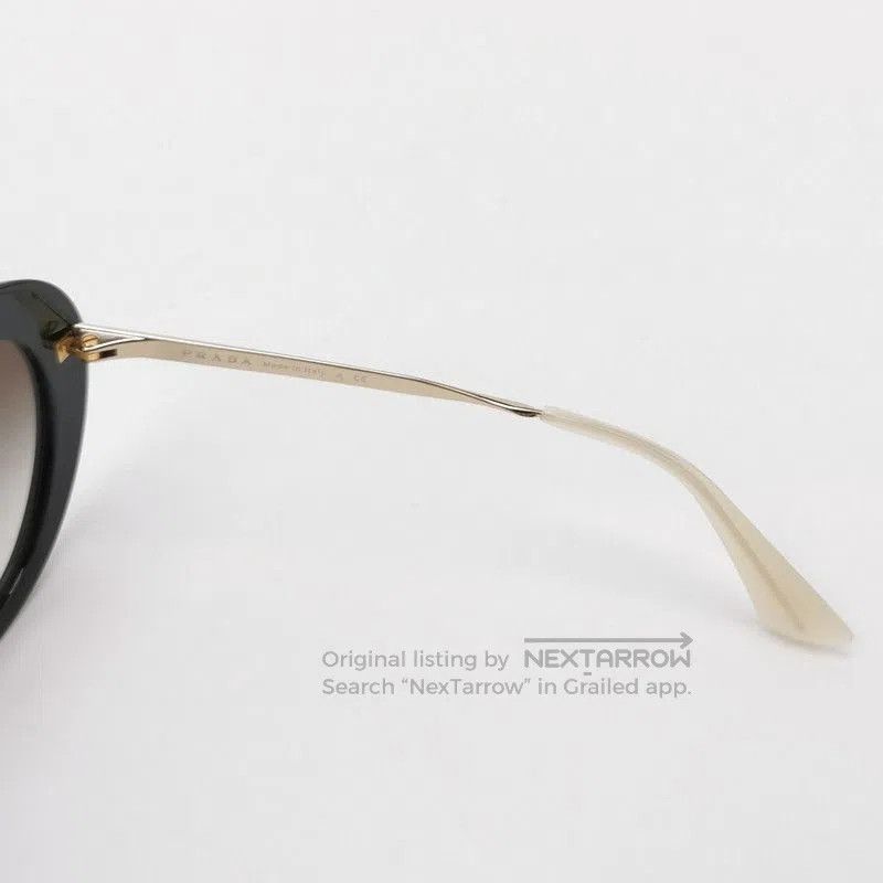 Prada Prada Logo Black Oval Sunglasses. Size ONE SIZE - 4 Thumbnail