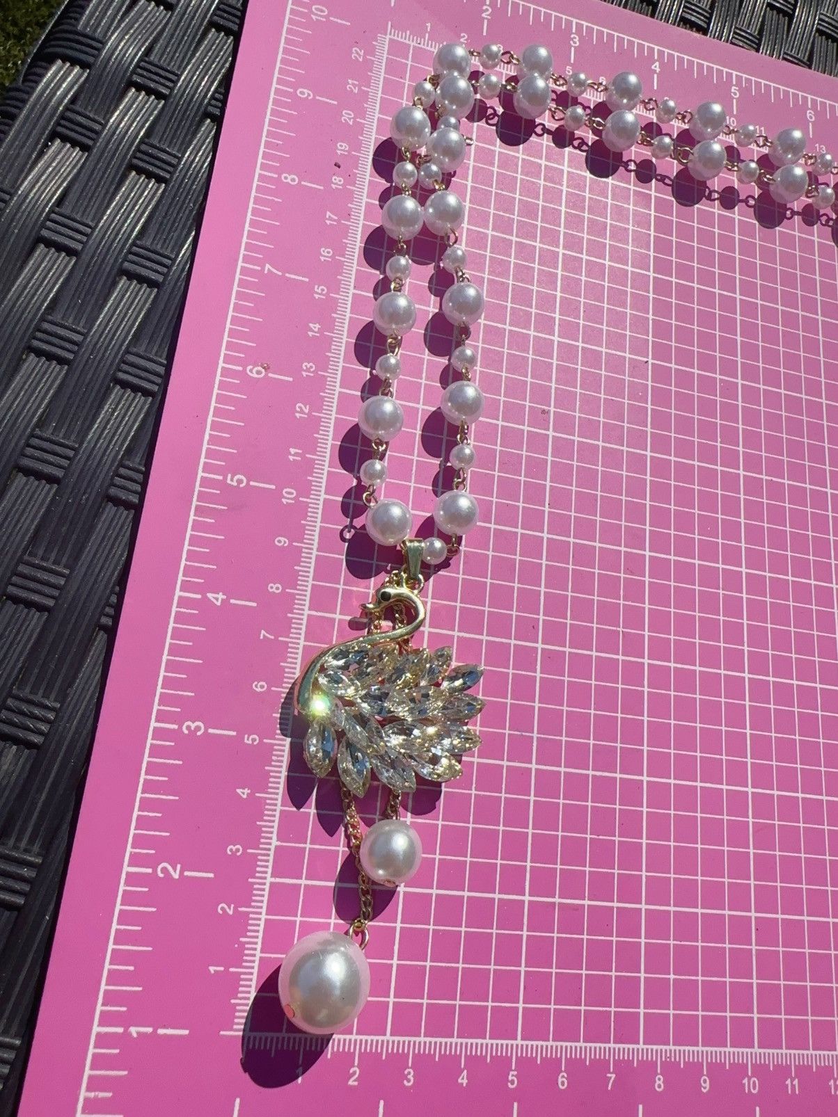 Anne Klein Anne Klein gold tone Y-drop long pearl necklace diamonds Size ONE SIZE - 3 Thumbnail