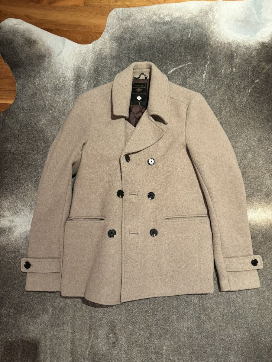 Scotch & Soda Beige Peacoat Size Medium