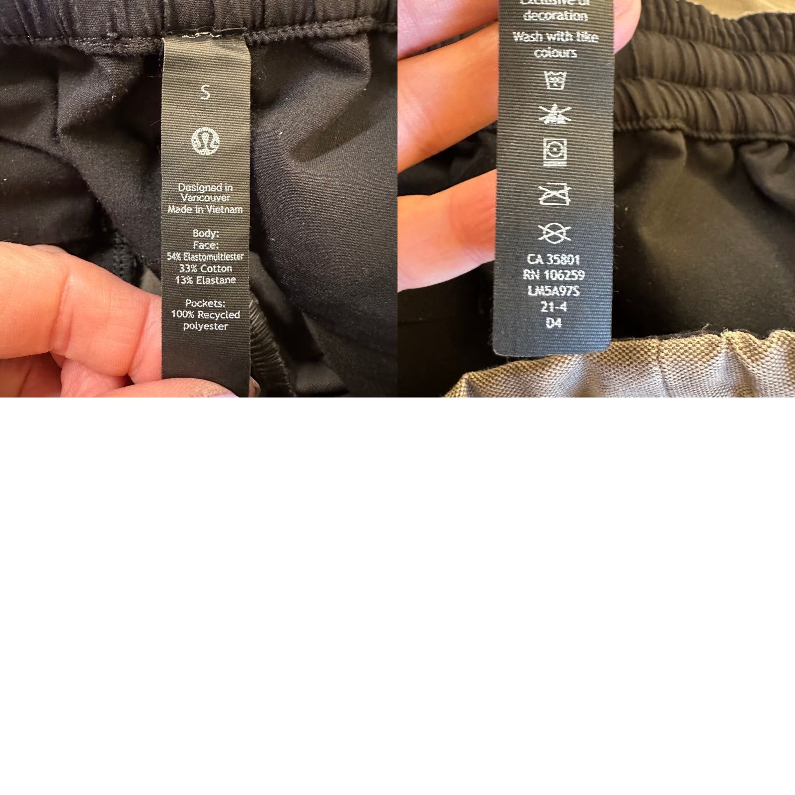 Lululemon Lululemon Lab Pants Mens S Tapered Cargo Grey Drawstring Elastic Waist Pockets LM5A97S Size US 27 - 8 Thumbnail