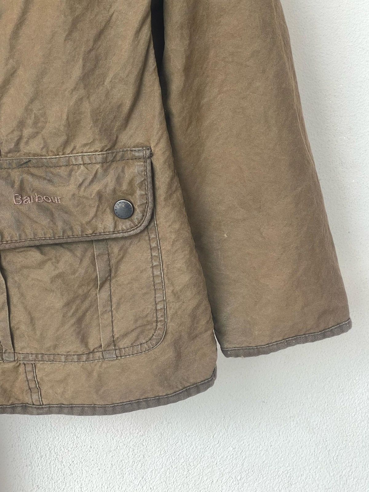 Barbour × Vintage Vintage Barbour Utility Waxed Jacket Size L / US 10 / IT 46 - 6 Thumbnail