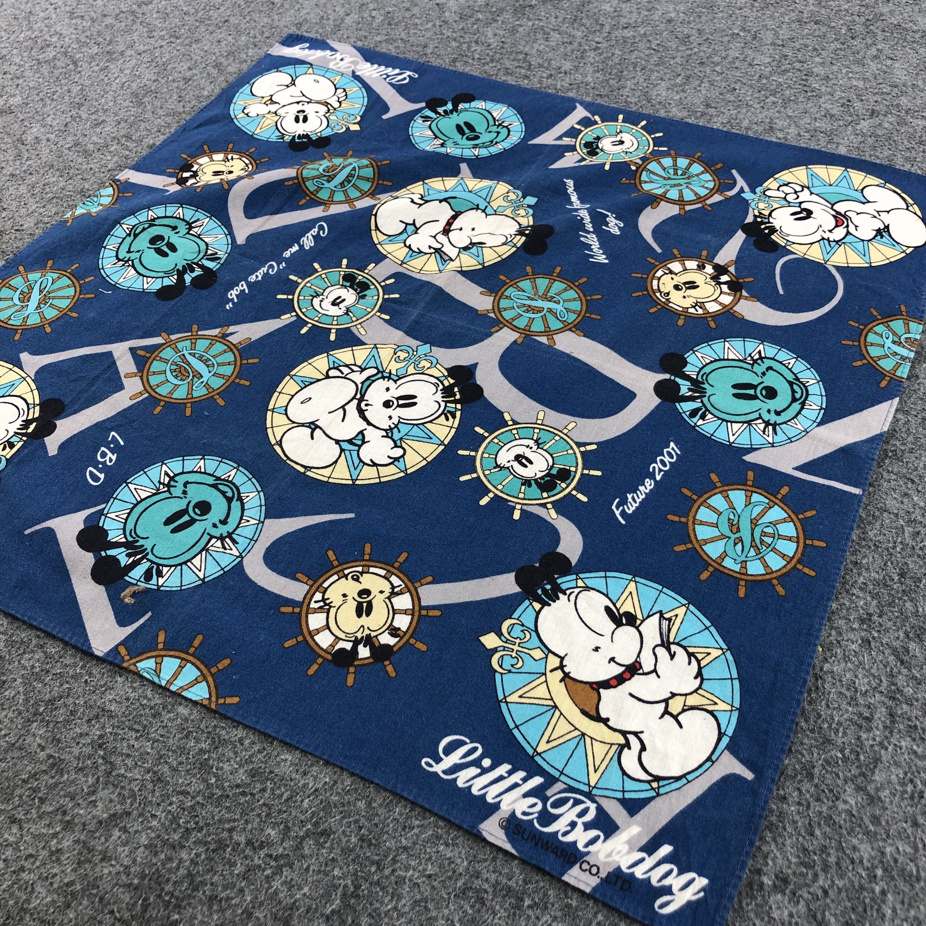 Anime × Vintage Little Bobdog Handkerchief Neckerchief Bandana X37 Size ONE SIZE - 4 Thumbnail