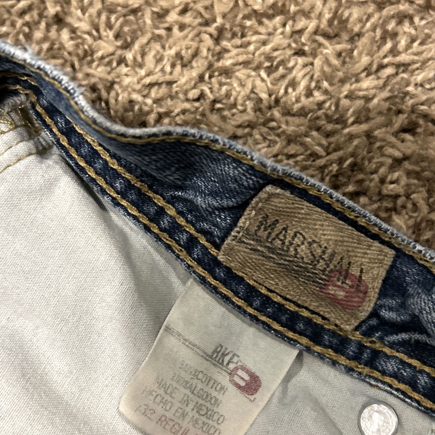 Vintage BKE Marshall Jeans Men Regular Bootcut Denim 32R Cotton Blue mid Cowboy Pockets Inseam 31” Size 32 31in Buckle Bke Mexico Size US 32 / EU 48 - 5 Thumbnail