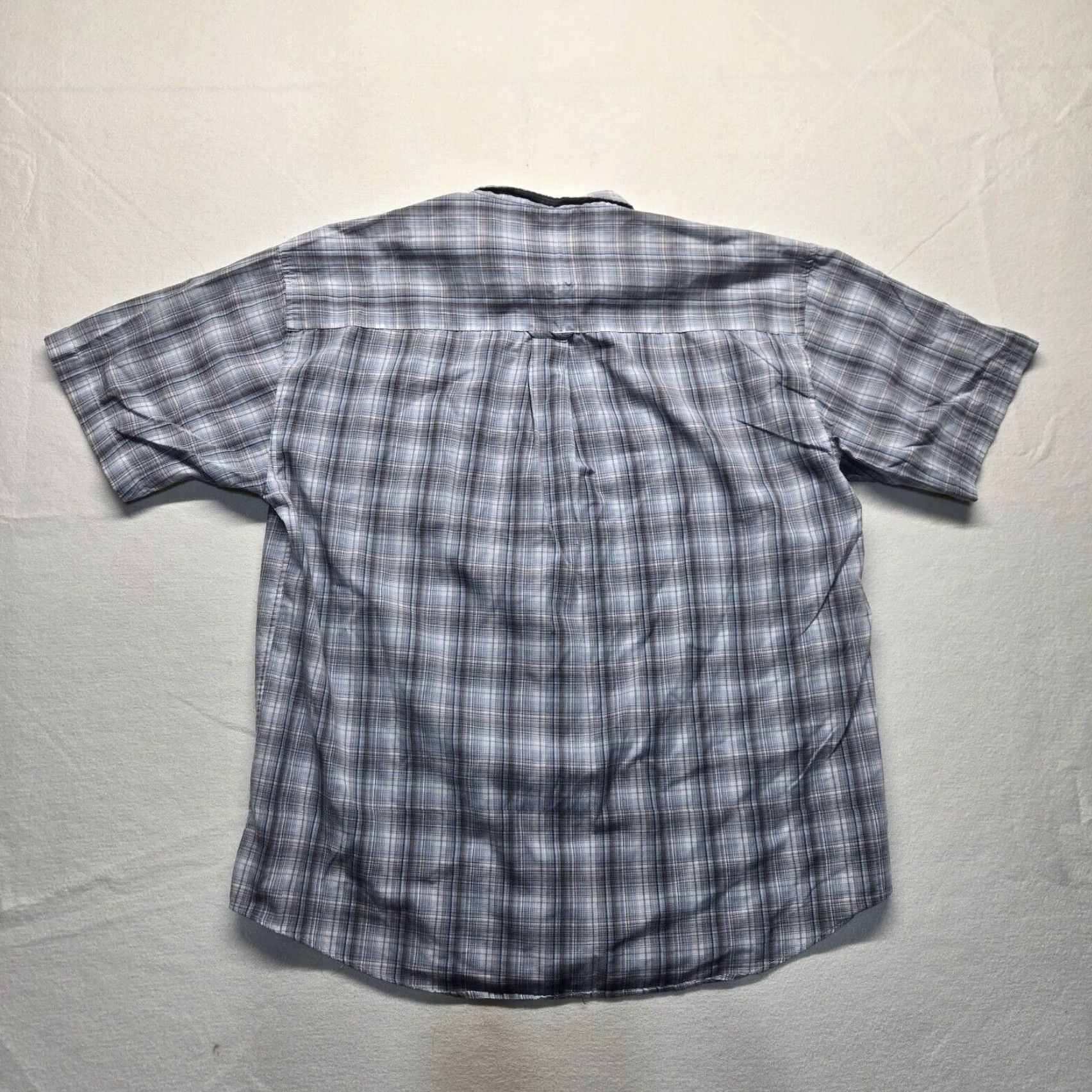 Vintage Sun River Blue Check Short Sleeve Button-Up Shirt Adult Large Mens Size US L / EU 52-54 / 3 - 7 Thumbnail