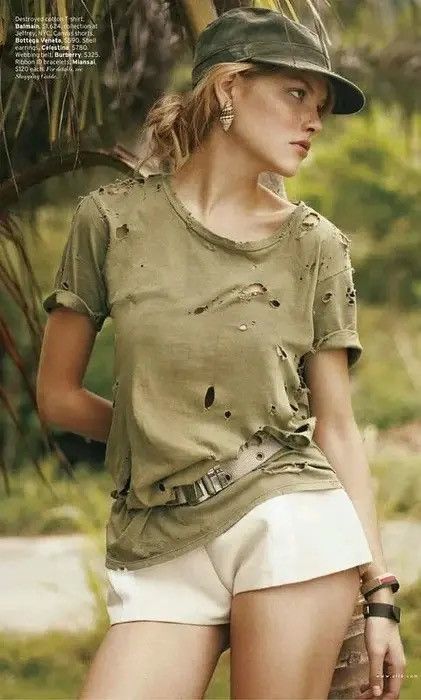 Balmain Balmain SS10 Destroyed Military Shirt Size US M / EU 48-50 / 2 - 10 Thumbnail