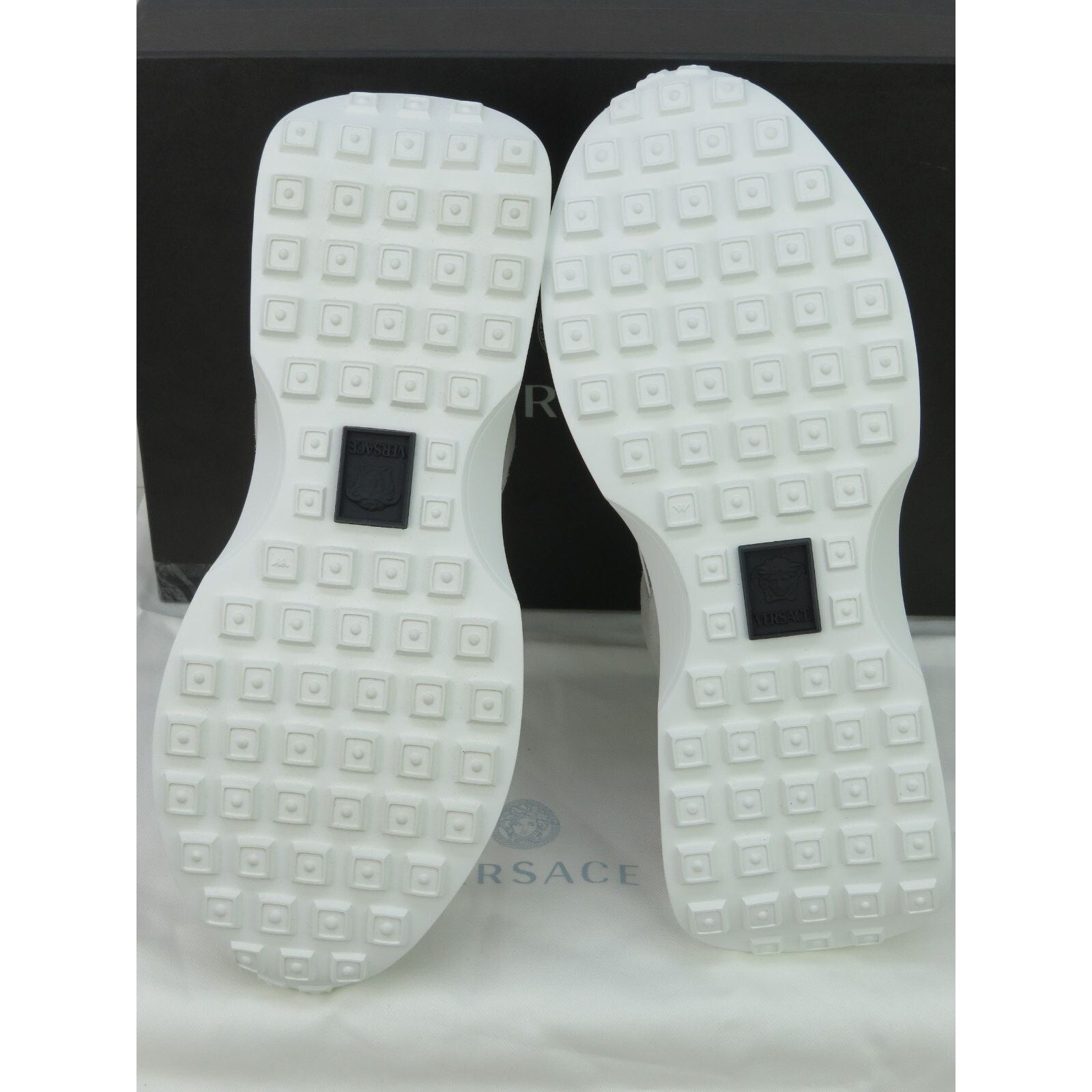 Versace VERSACE PINK WHITE LEATHER MEDUSA HEAD PLATFORM SNEAKERS 38 Size US 8 / IT 38 - 9 Thumbnail