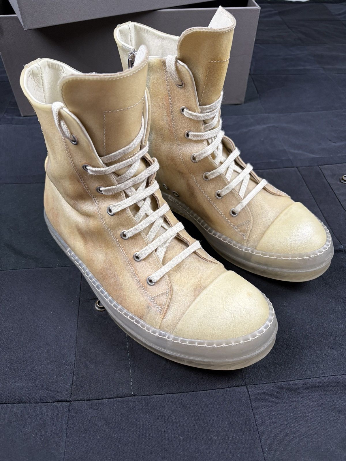 Rick Owens Translucent Leather Ramones Size US 9 / EU 42 - 3 Thumbnail