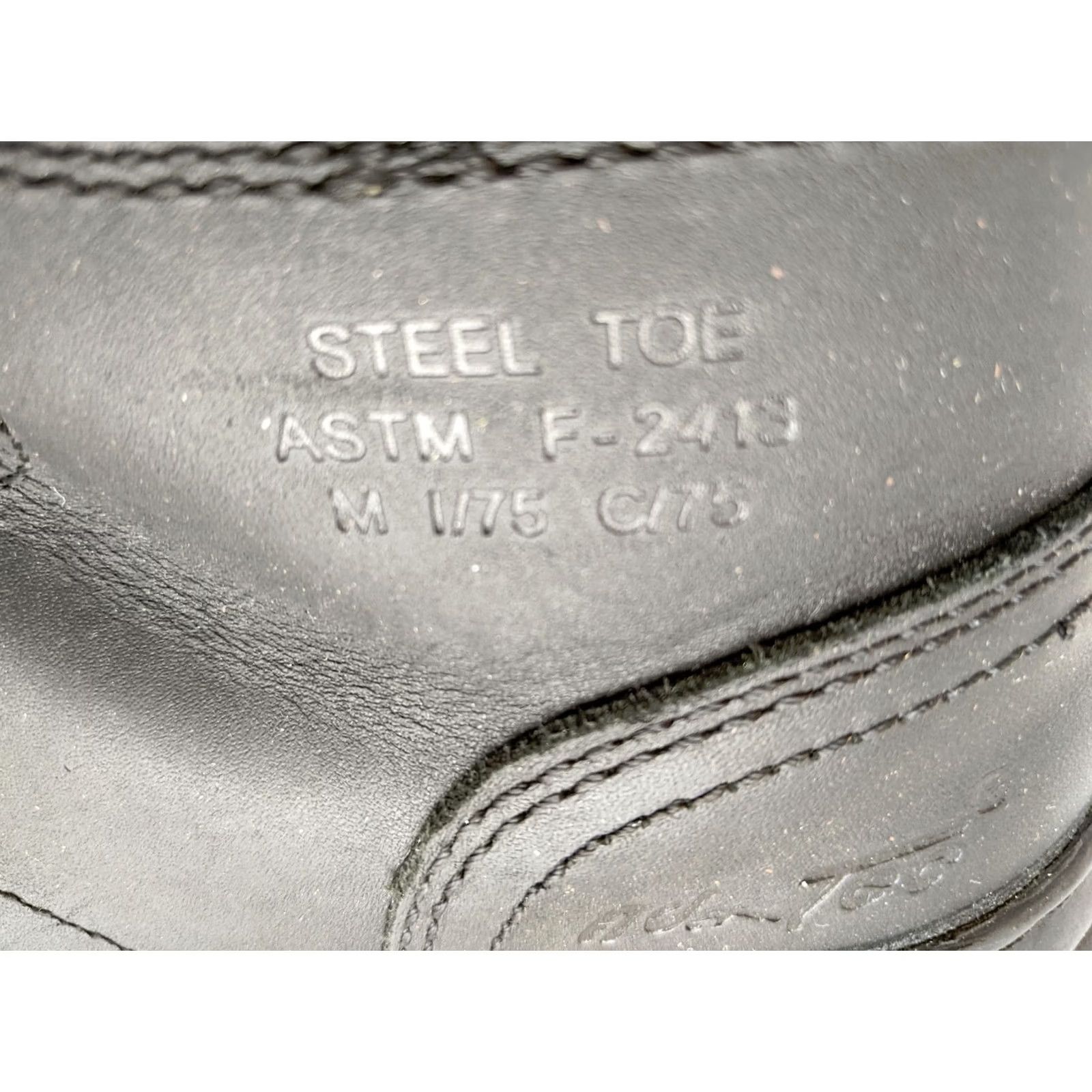 Vintage AdTec Mens 8.5 Steel Toe Leather Work Boots Black ASTM F2413 Size US 9 / IT 39 - 5 Thumbnail