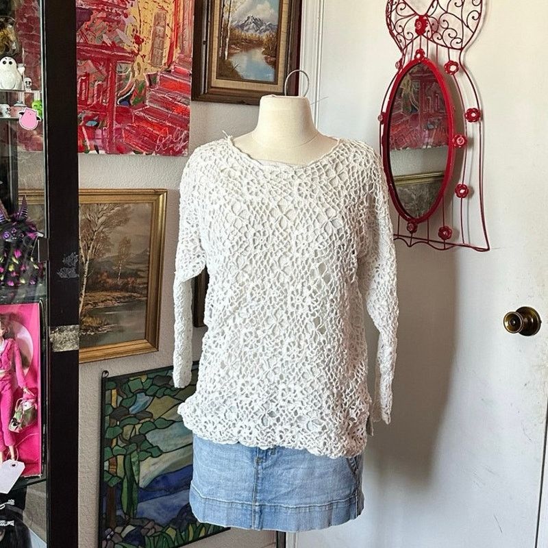 Other colleens collectibles whute knite long sleeve shirt Size M / US 6-8 / IT 42-44 - 1 Thumbnail