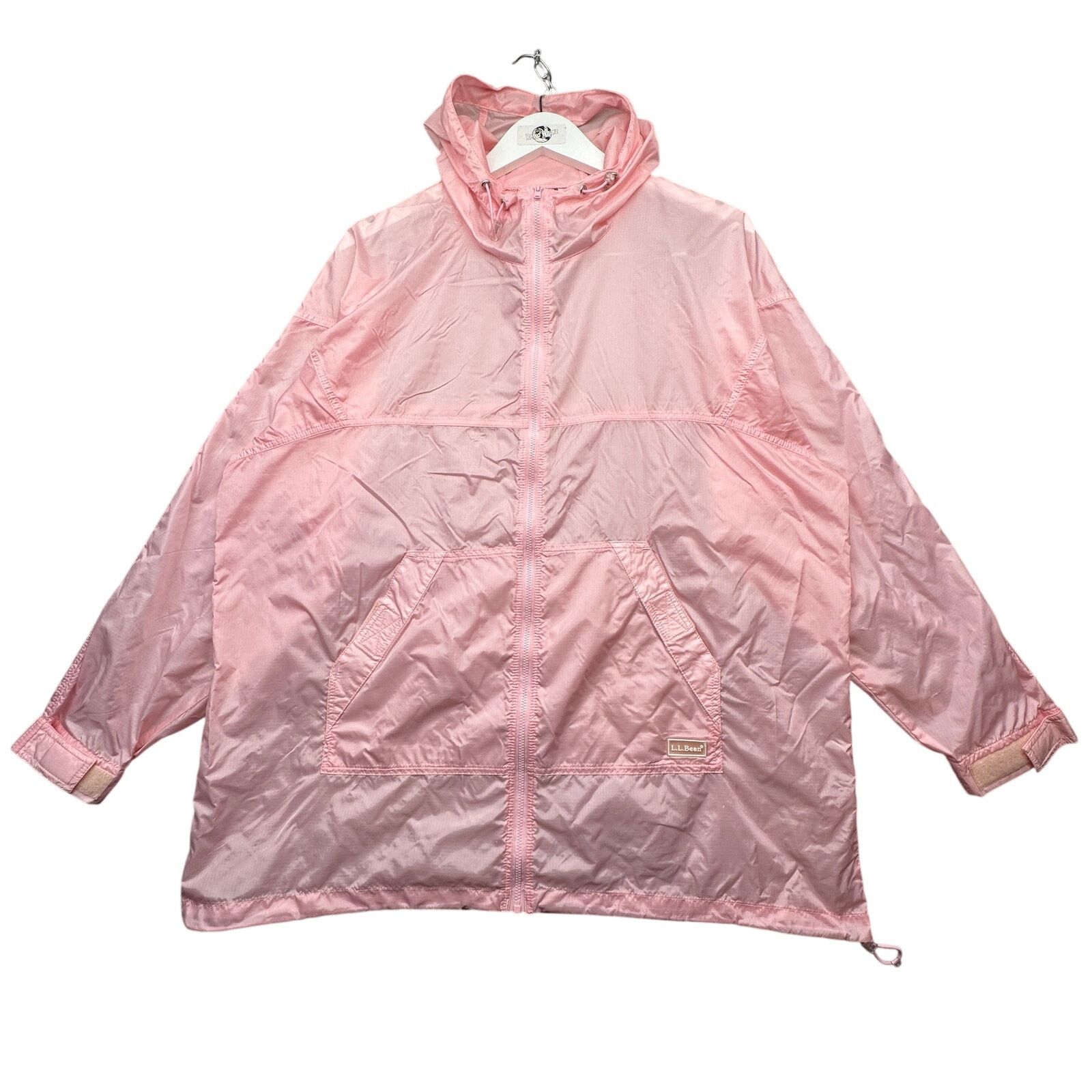 L.L. Bean LL Bean Pink Ripstop Hooded Windbreaker Jacket Womens Large Size L / US 10 / IT 46 - 1 Thumbnail