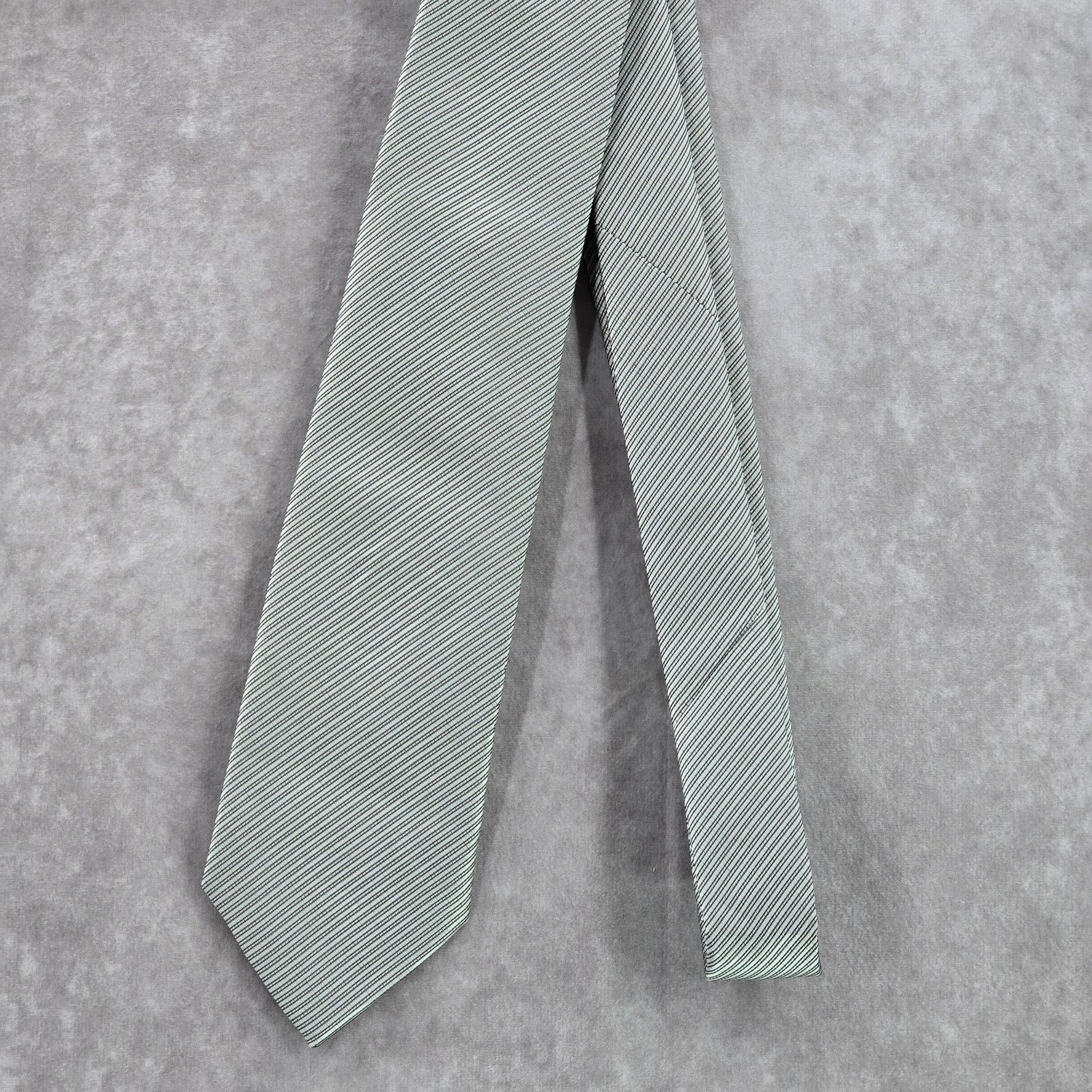 Other Kiss Ties Gray Black Silver Stripe Microfiber Men's Neck Tie Size 30 - 2 Thumbnail