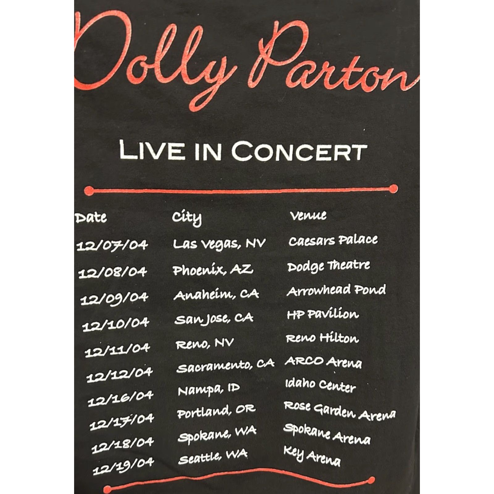 AAA VINTAGE Dolly Parton Shirt Men XL Black Short Sleeve AAA Logo Graphic Parton 2004 Live In Convert T-Shirt Size US XL / EU 56 / 4 - 6 Thumbnail