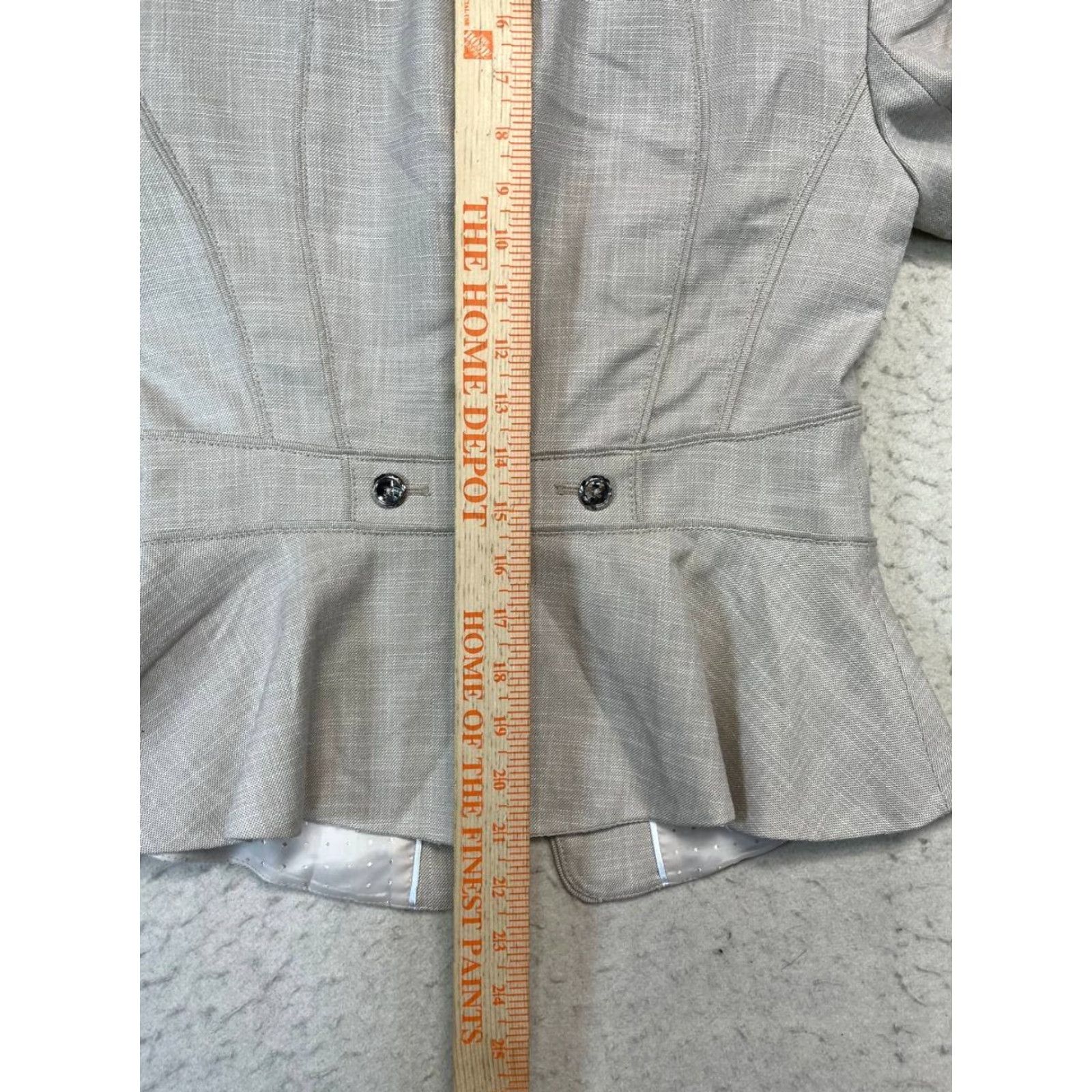 White House Black Market WHITE HOUSE BLACK MARKET Blazer 3/4 Sleeve Women Size 2 Gray Beige Suit Jacket/Blazer See Pics Size XS / US 0-2 / IT 36-38 - 3 Thumbnail