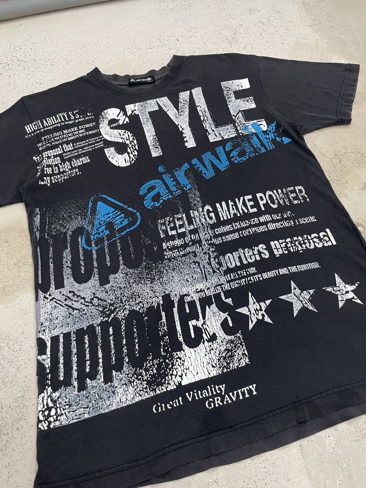 Airwalk × Japanese Brand Sunfaded Airwalk Great Vitality Life Poem Y2K Wording Art Size US S / EU 44-46 / 1 - 3 Thumbnail