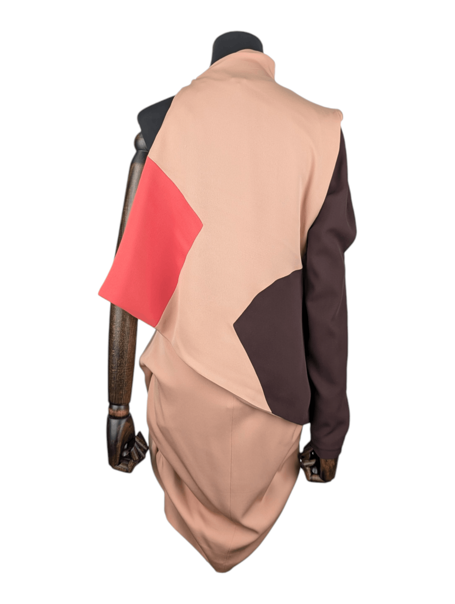 Tom Ford Tom Ford Brown And Salmon Single Sleeve Dress Size XS / US 0-2 / IT 36-38 - 2 Thumbnail