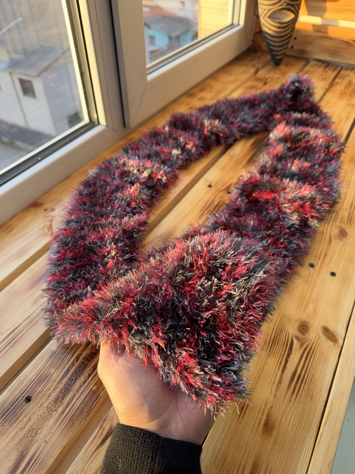 Japanese Brand 00s Archive Japanese Y2K Fuzzy Shaggy Scarf Anime Kawaii Size ONE SIZE - 5 Thumbnail