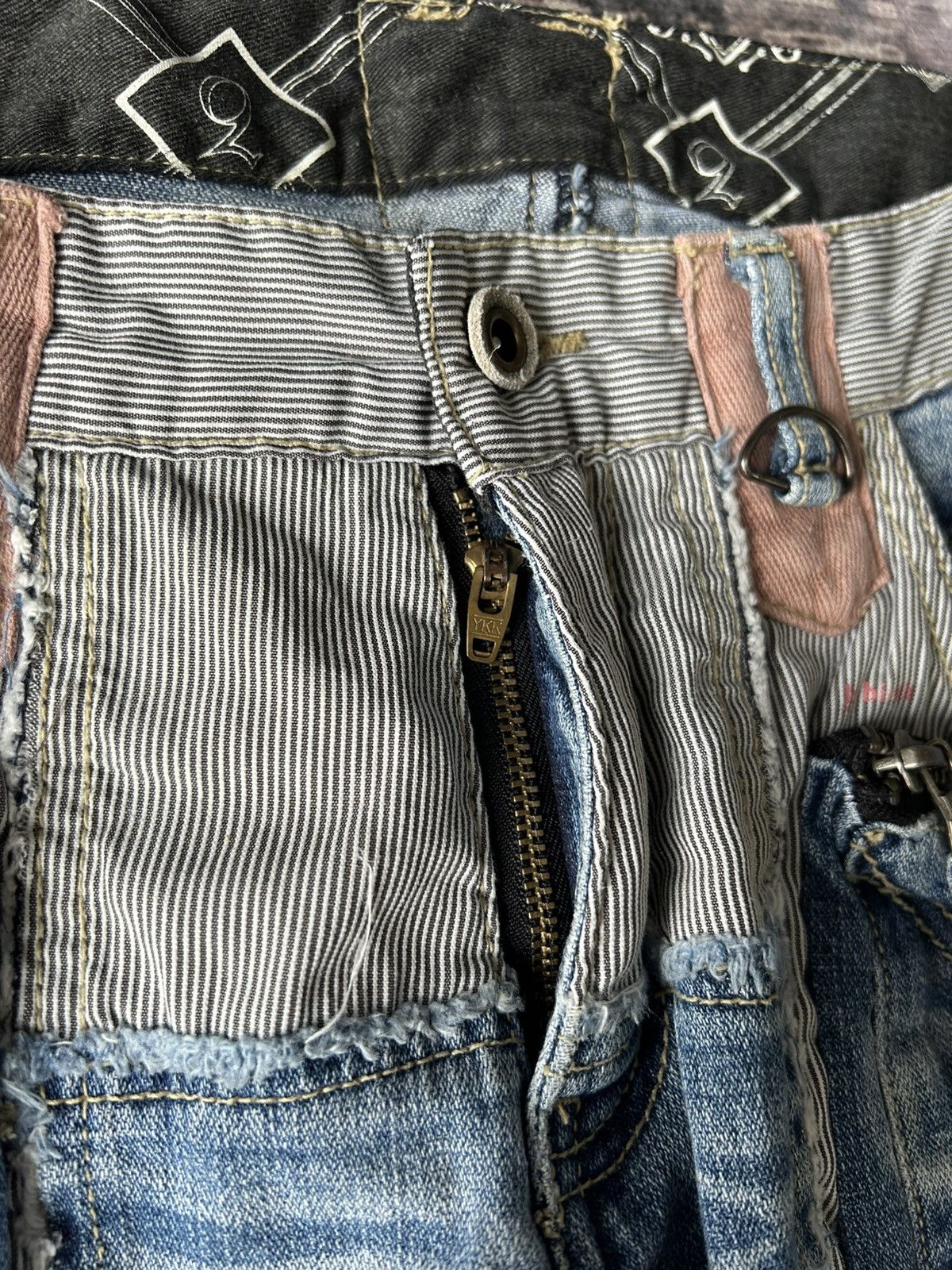 PPFM PPFM Punk Pocket Painted Jeans Size US 31 - 10 Thumbnail