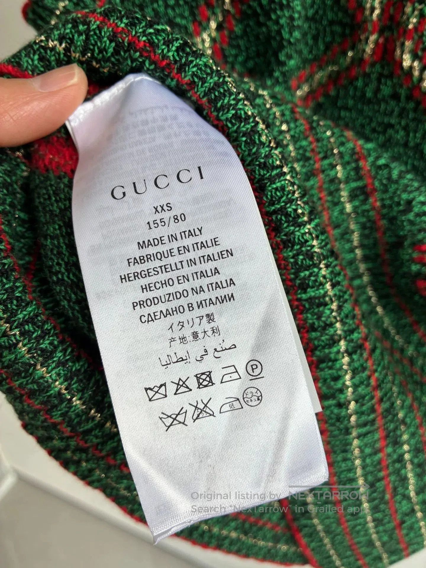Gucci Gucci Green Diamond Pattern Embroidered Vest. Size XXS / US 00 / IT 34 - 6 Thumbnail