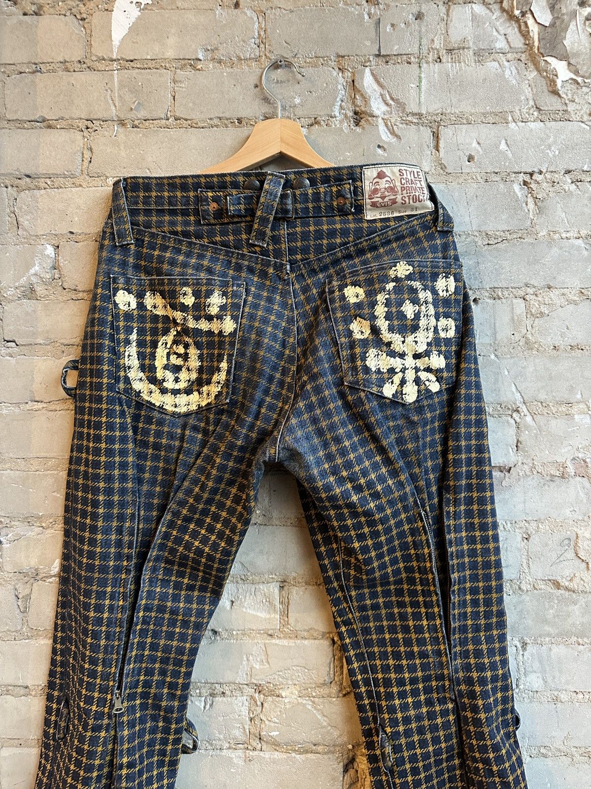 Evisu Vintage Evisu Private Stock Check Jeans Size US 31 - 2 Thumbnail