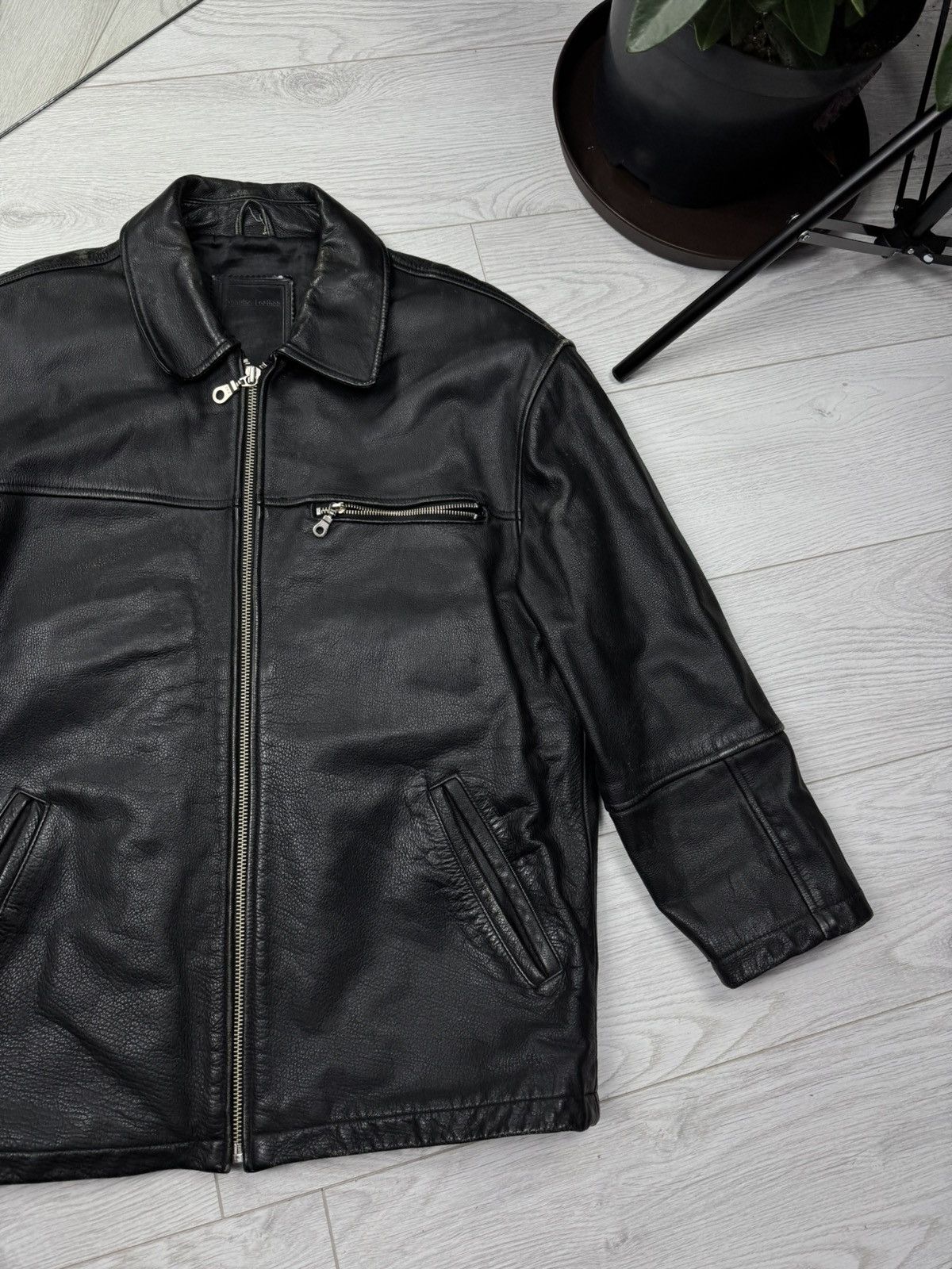 Angelo Litrico × Vintage Vintage 90s Y2K heavy leather coat jacket japan style Size US L / EU 52-54 / 3 - 3 Thumbnail