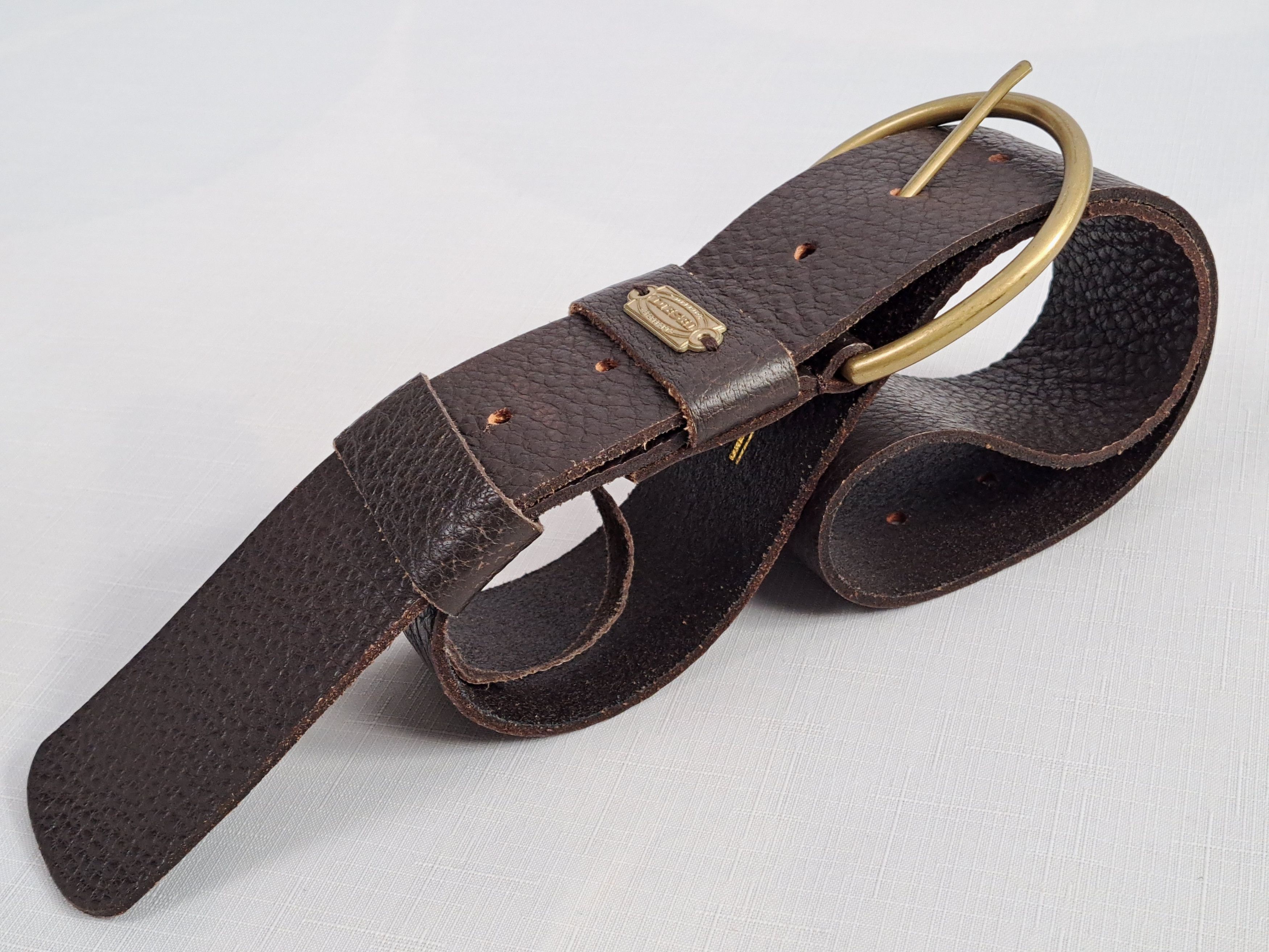 Diesel Diesel cow leather brown belt. Size ONE SIZE - 3 Thumbnail