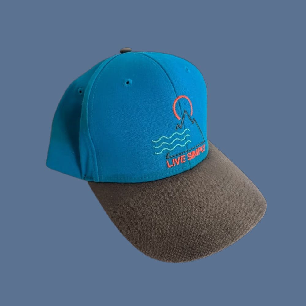 Patagonia Patagonia Hat Cap Snapback Teal Orange Gray Adjustable Live Simply Men One Size Blue Weathered Sides Noted Size ONE SIZE - 1 Thumbnail