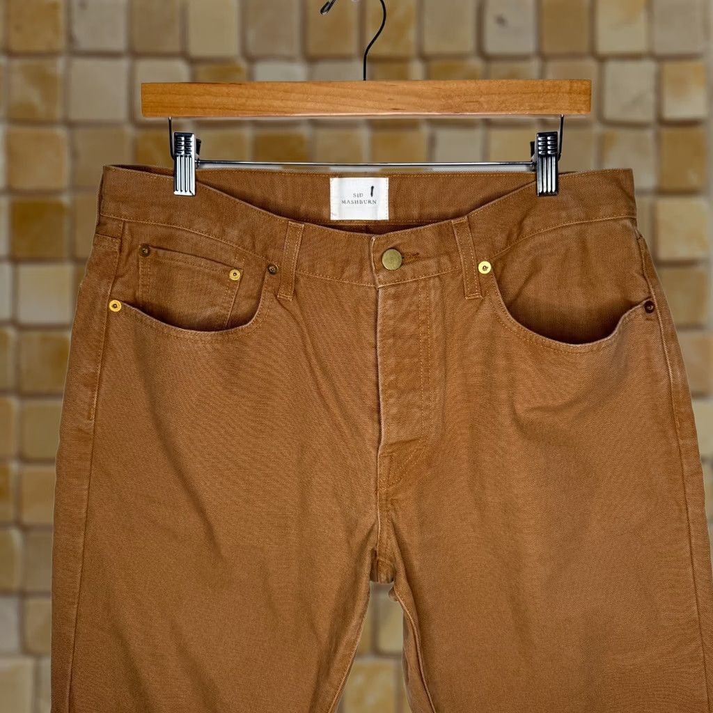 Sid Mashburn Sid Mashburn Pants Mens 34x27 Straight Cotton Canvas 5-Pocket Button Fly Brown Vintage No Size US 34 / EU 50 - 1 Thumbnail